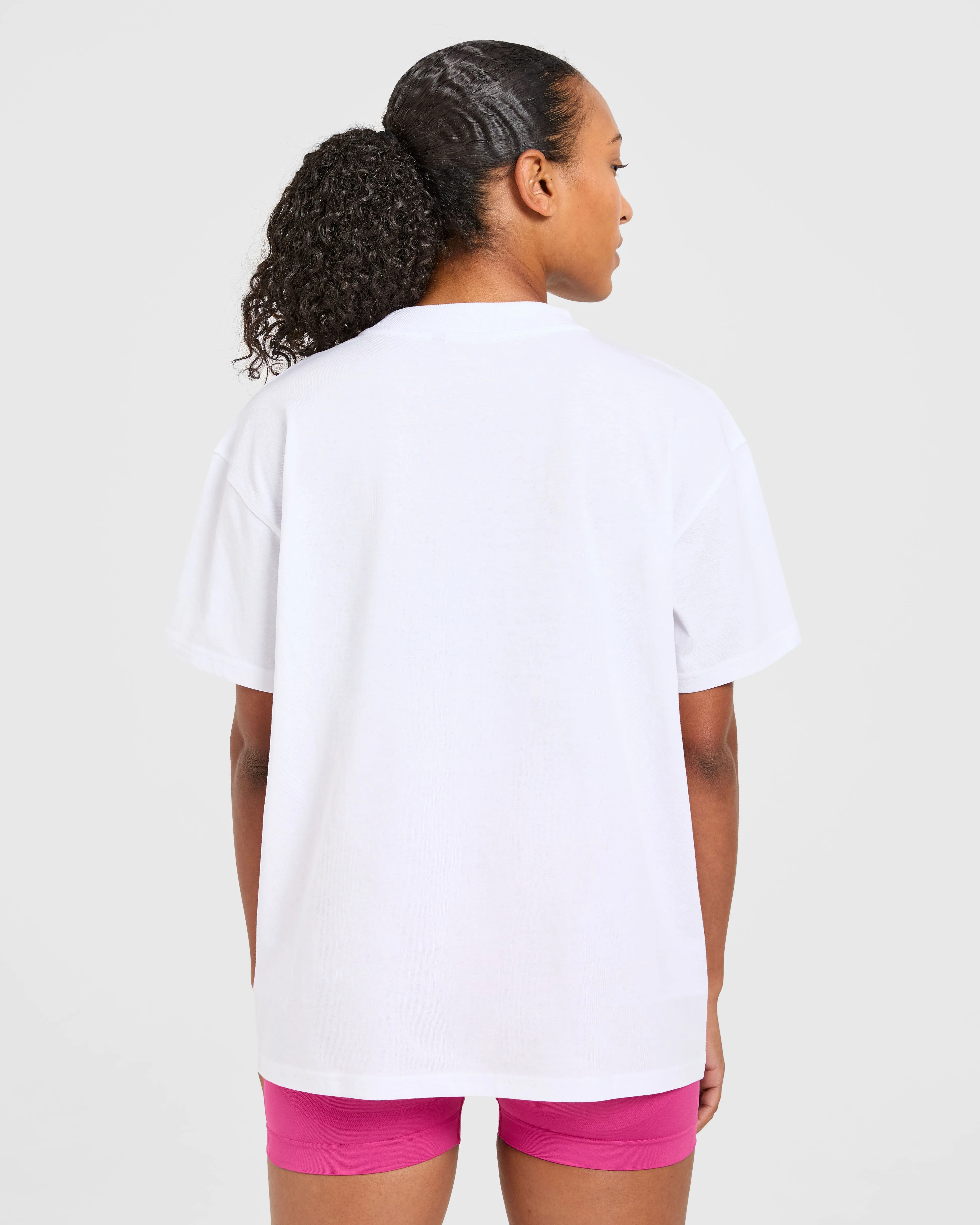 Sports Club Gothic Oversized T Shirt - White/Pink sold by AYBL product image thumbnail 2