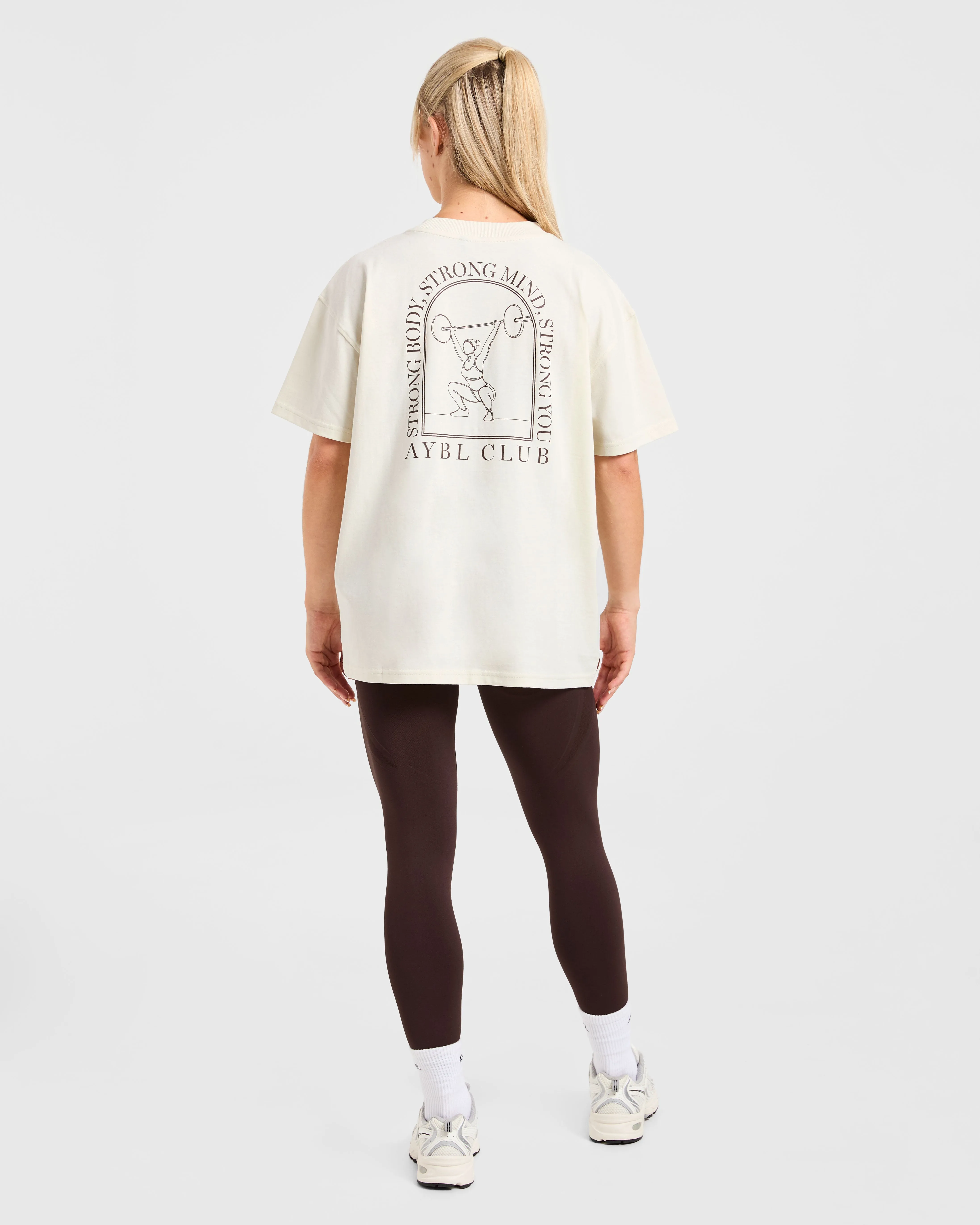 Body, Mind, You Oversized T Shirt - Beige/Brown sold by AYBL product image thumbnail 4
