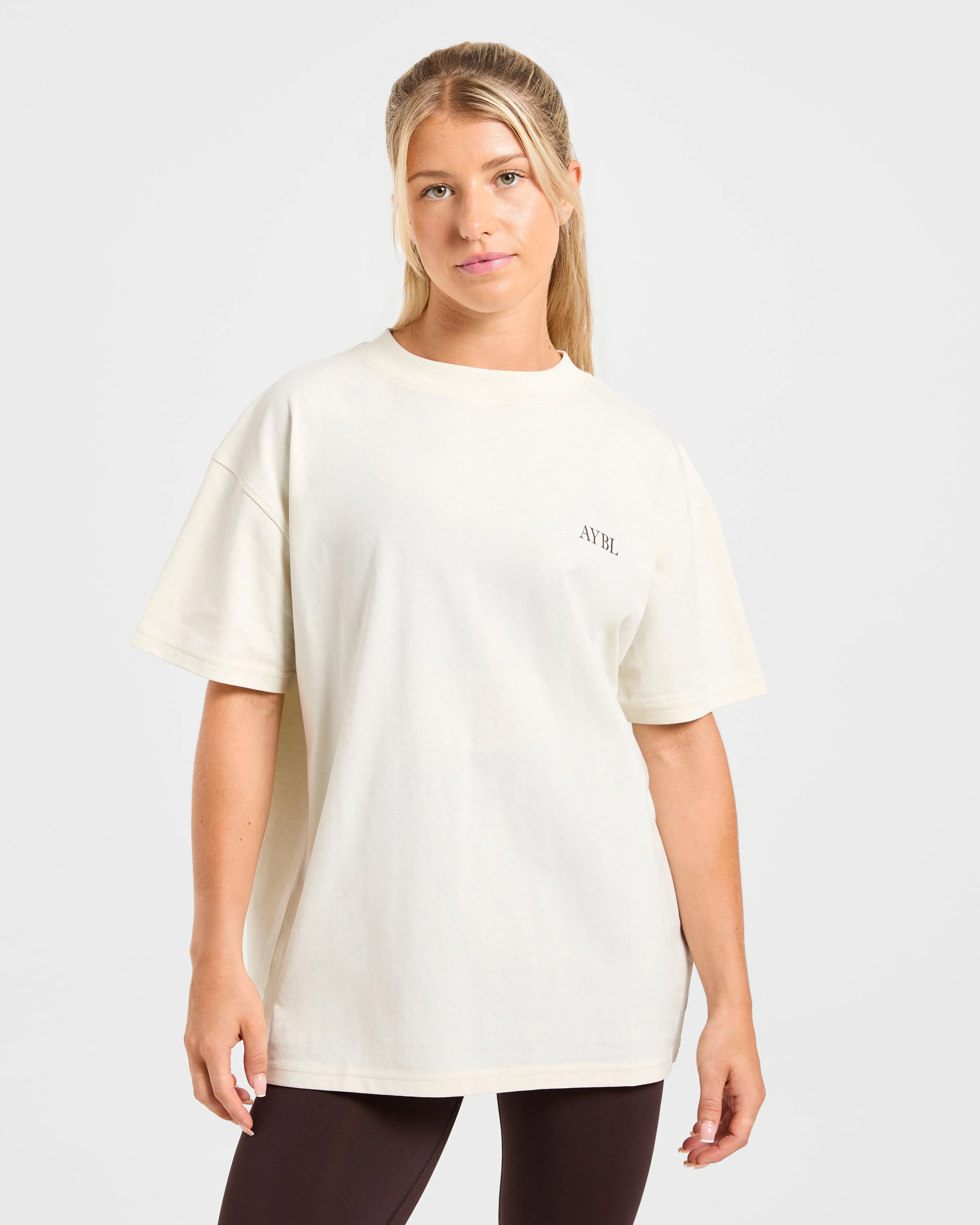 Body, Mind, You Oversized T Shirt - Beige/Brown sold by AYBL product image thumbnail 2