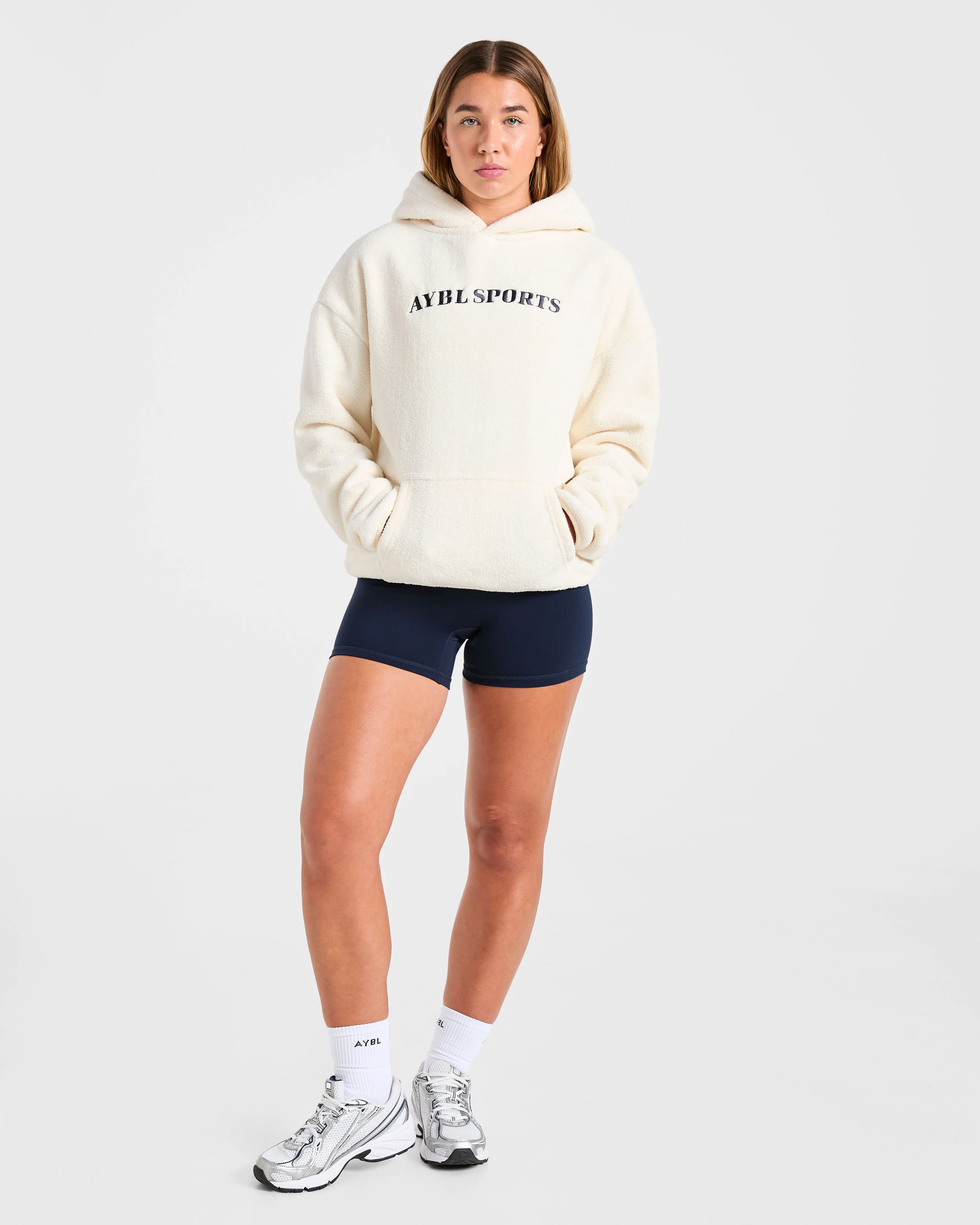 AYBL Sports Oversized Fleece Hoodie - Cream sold by AYBL product image thumbnail 3