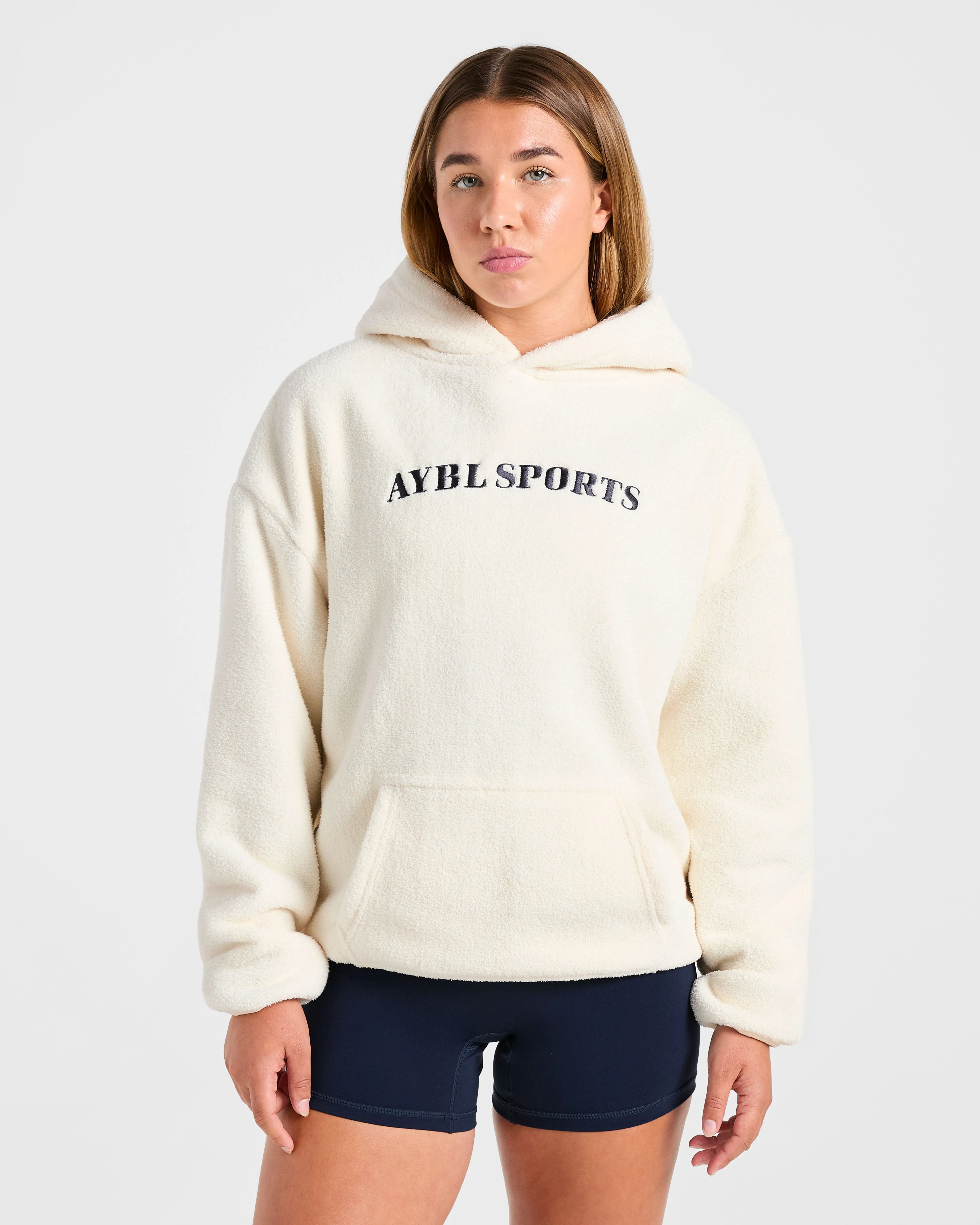 AYBL Sports Oversized Fleece Hoodie - Cream sold by AYBL