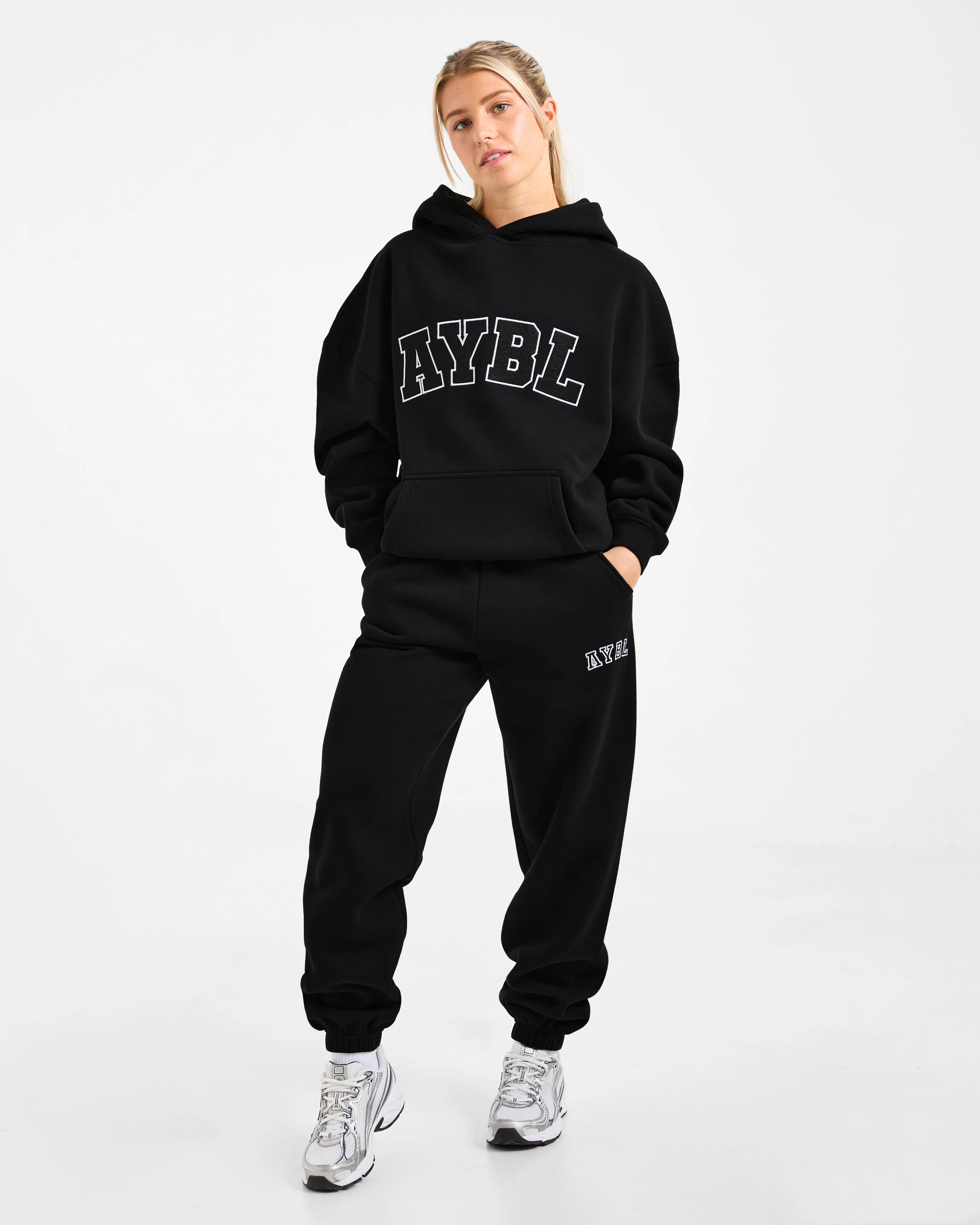 Varsity 2.0 Oversized Joggers - Black sold by AYBL product image thumbnail 3