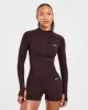 Empower Seamless Full Zip Jacket - Cocoa Brown sold by AYBL