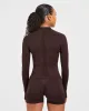 Empower Seamless Full Zip Jacket - Cocoa Brown sold by AYBL