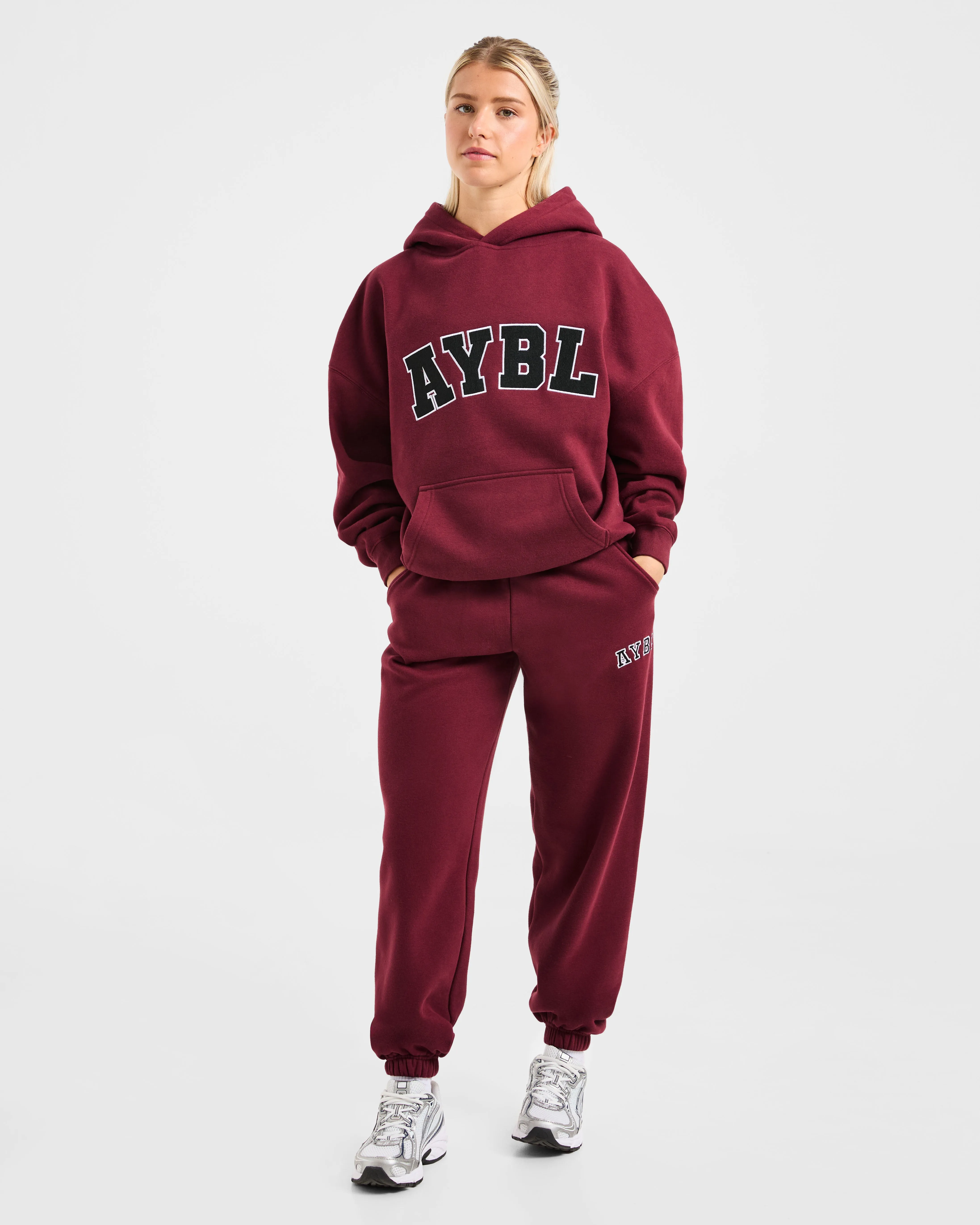 Varsity 2.0 Oversized Joggers - Red Wine sold by AYBL product image thumbnail 3
