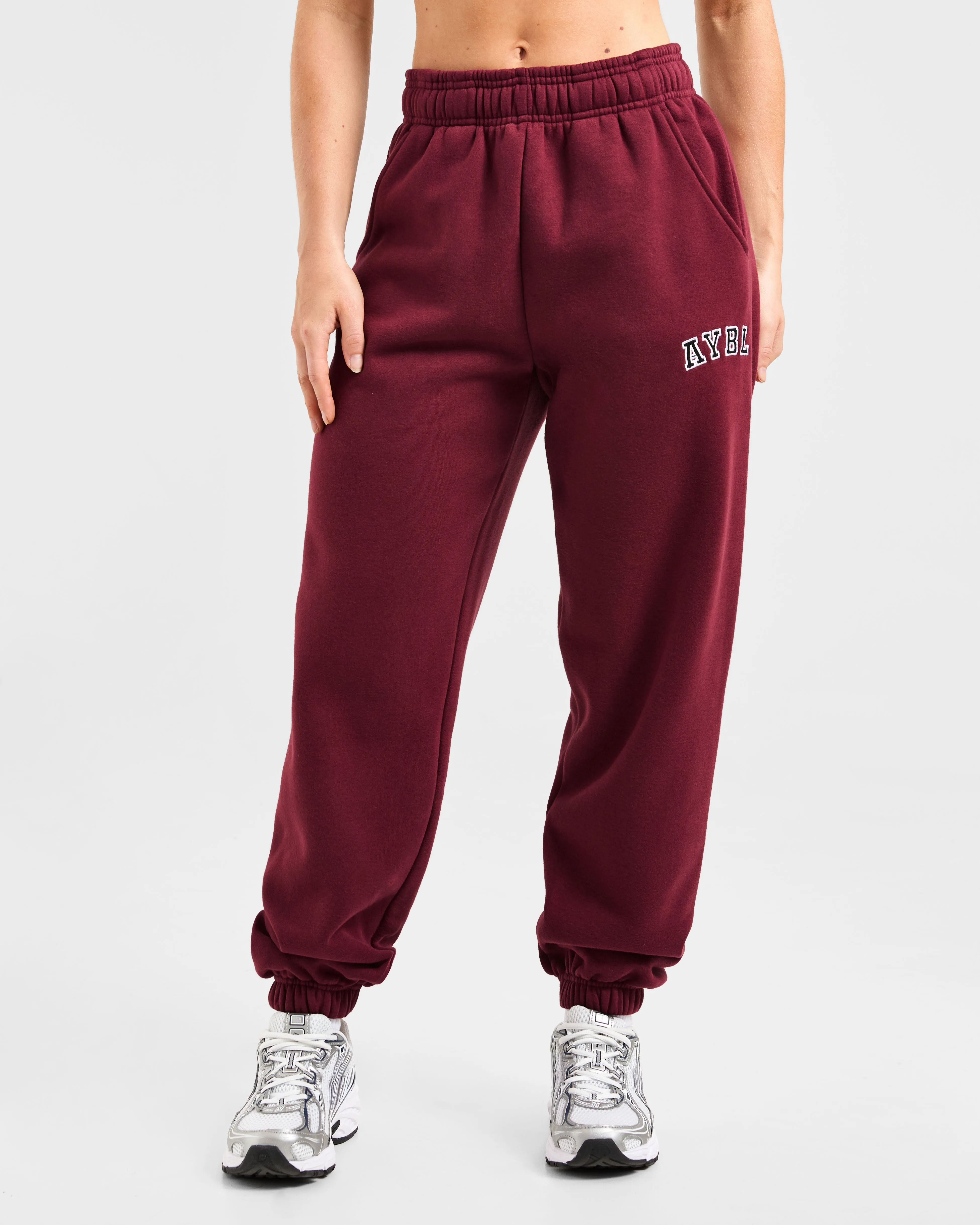Varsity 2.0 Oversized Joggers - Red Wine sold by AYBL