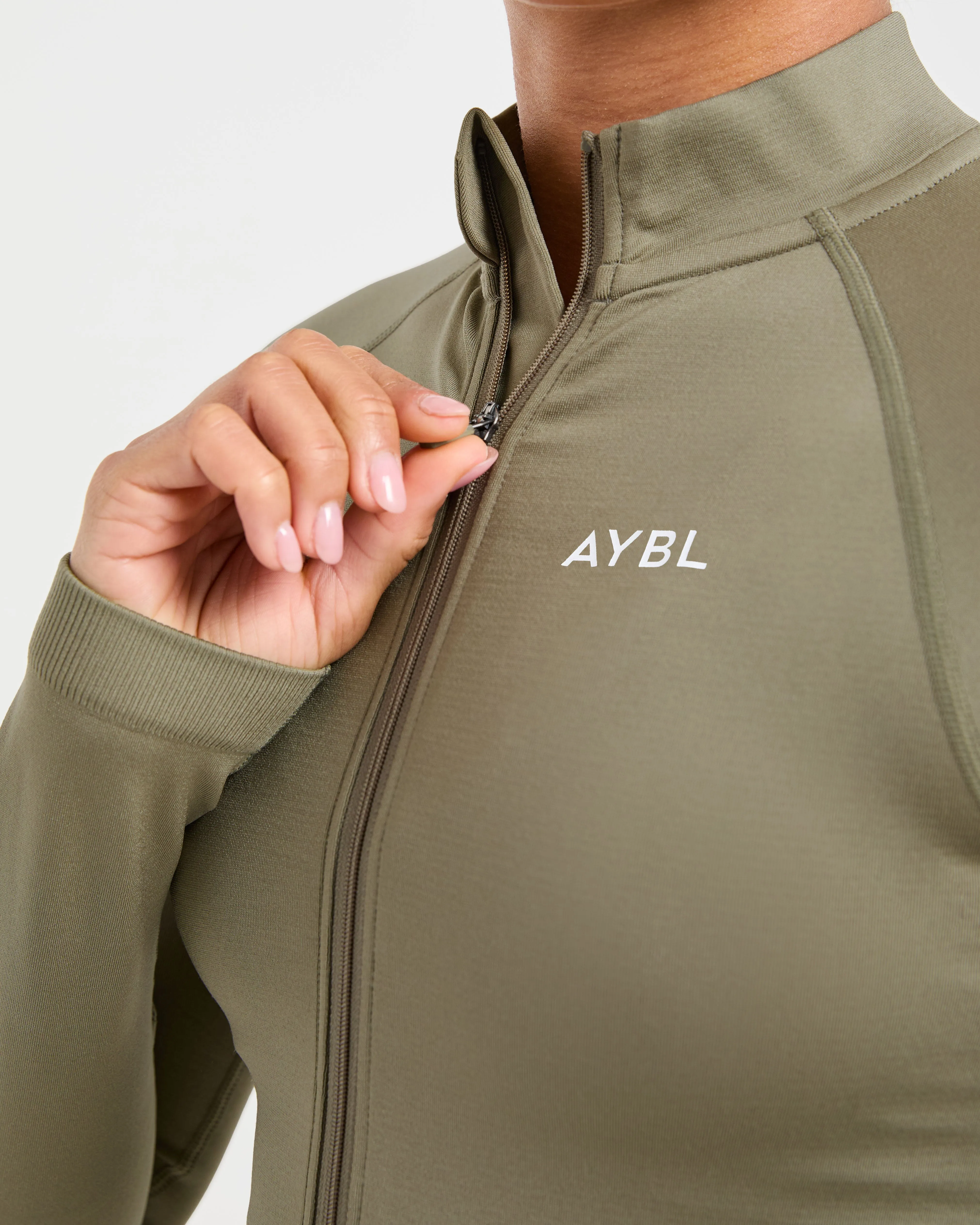 Adapt Seamless Jacket - Muted Olive sold by AYBL product image thumbnail 5