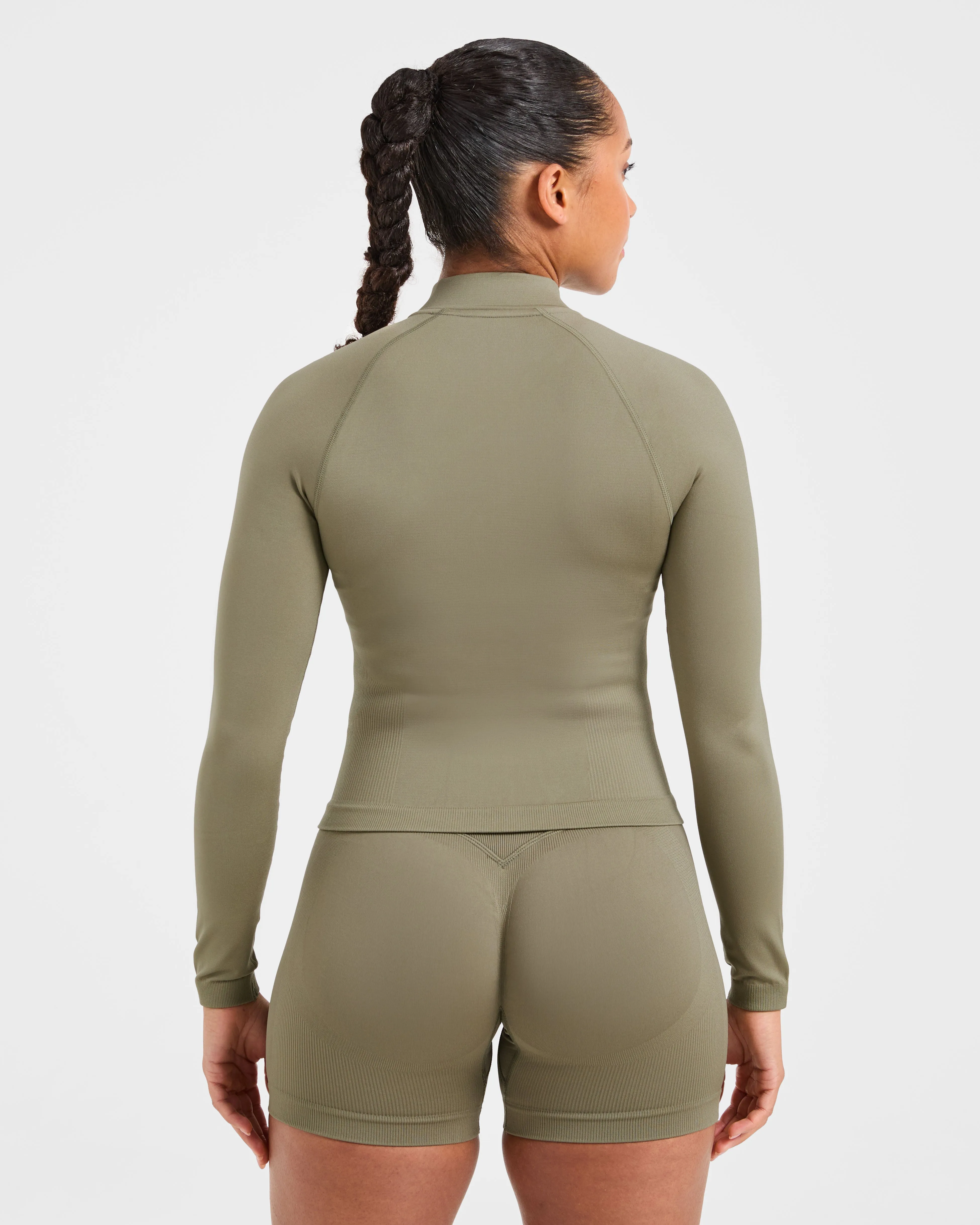 Adapt Seamless Jacket - Muted Olive sold by AYBL product image thumbnail 2