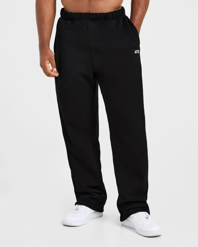 Essential Oversized Straight Leg Joggers - Black sold by AYBL