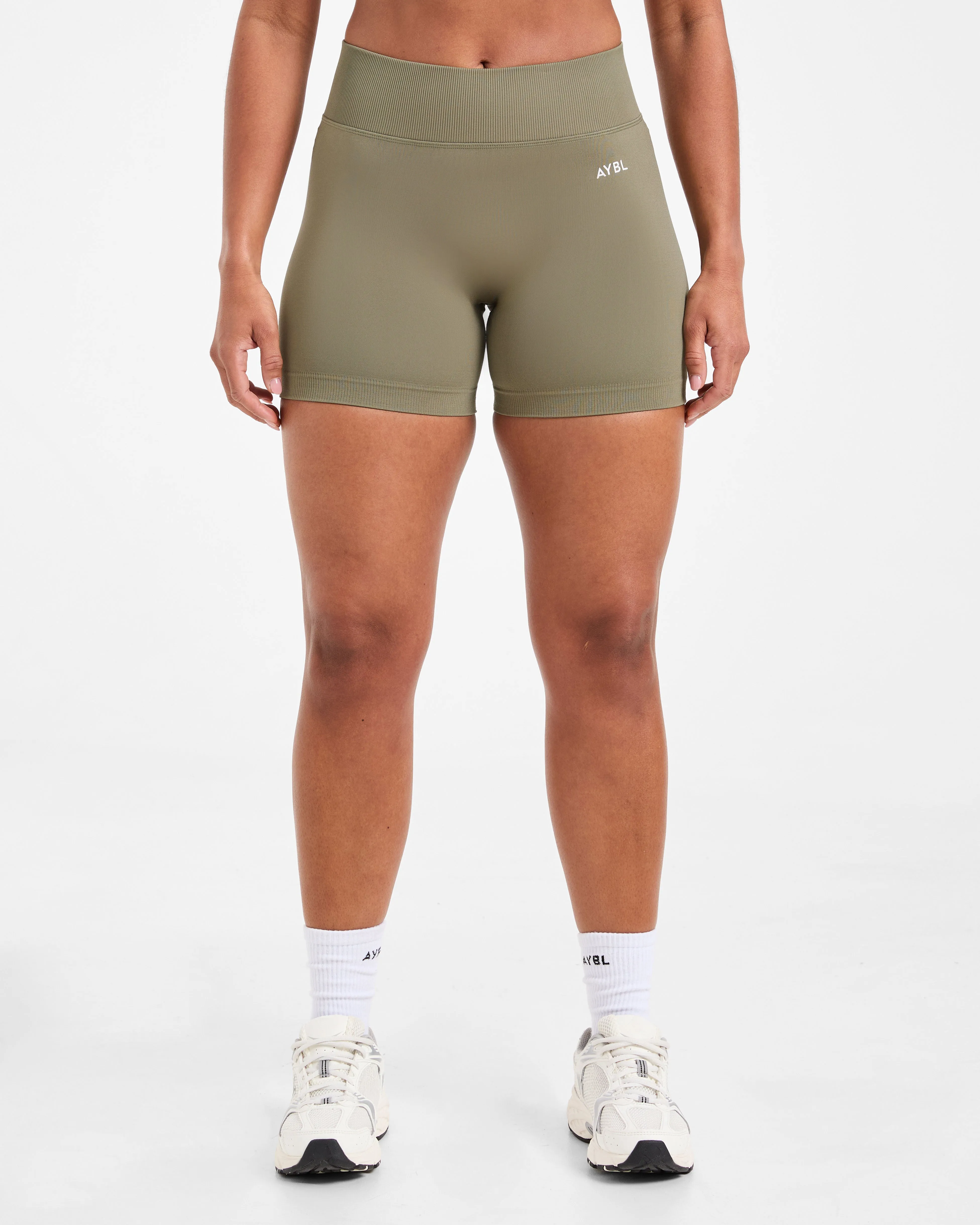 Adapt Seamless Shorts - Muted Olive sold by AYBL product image thumbnail 2