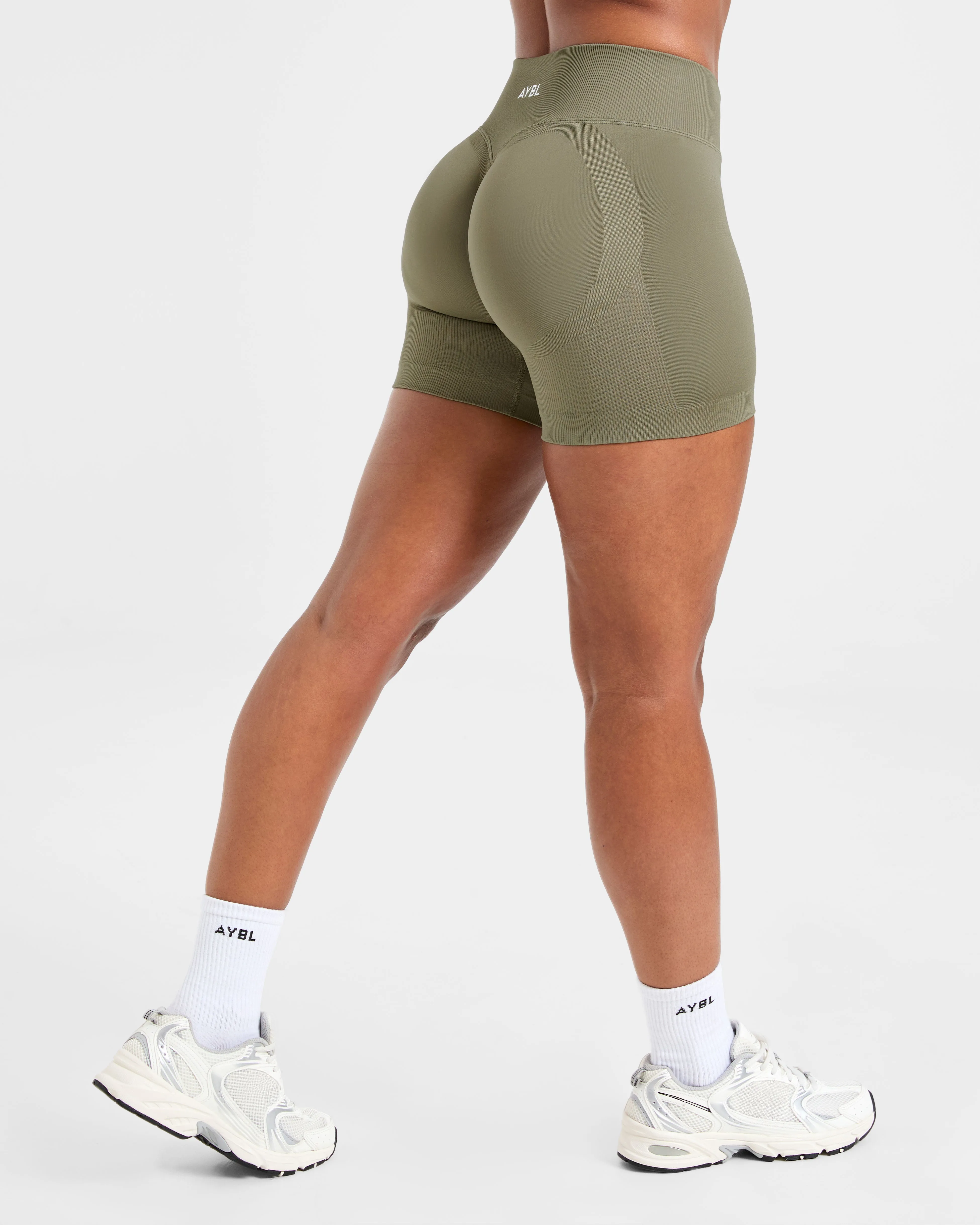 Adapt Seamless Shorts - Muted Olive sold by AYBL