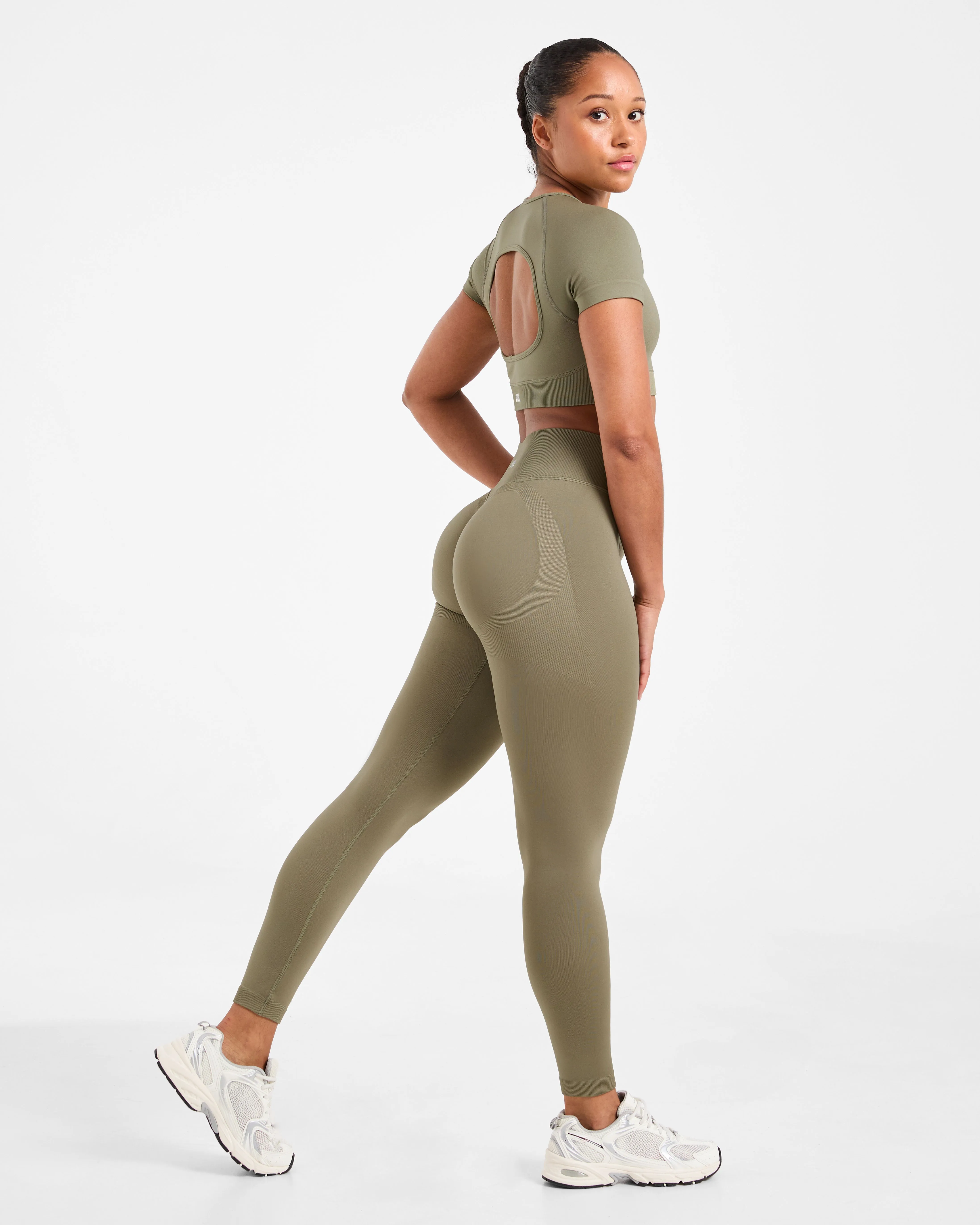 Adapt Seamless Leggings - Muted Olive sold by AYBL product image thumbnail 4