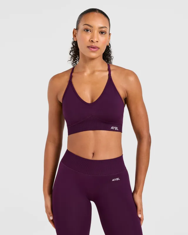 Adapt Seamless Sports Bra - Midnight Plum sold by AYBL