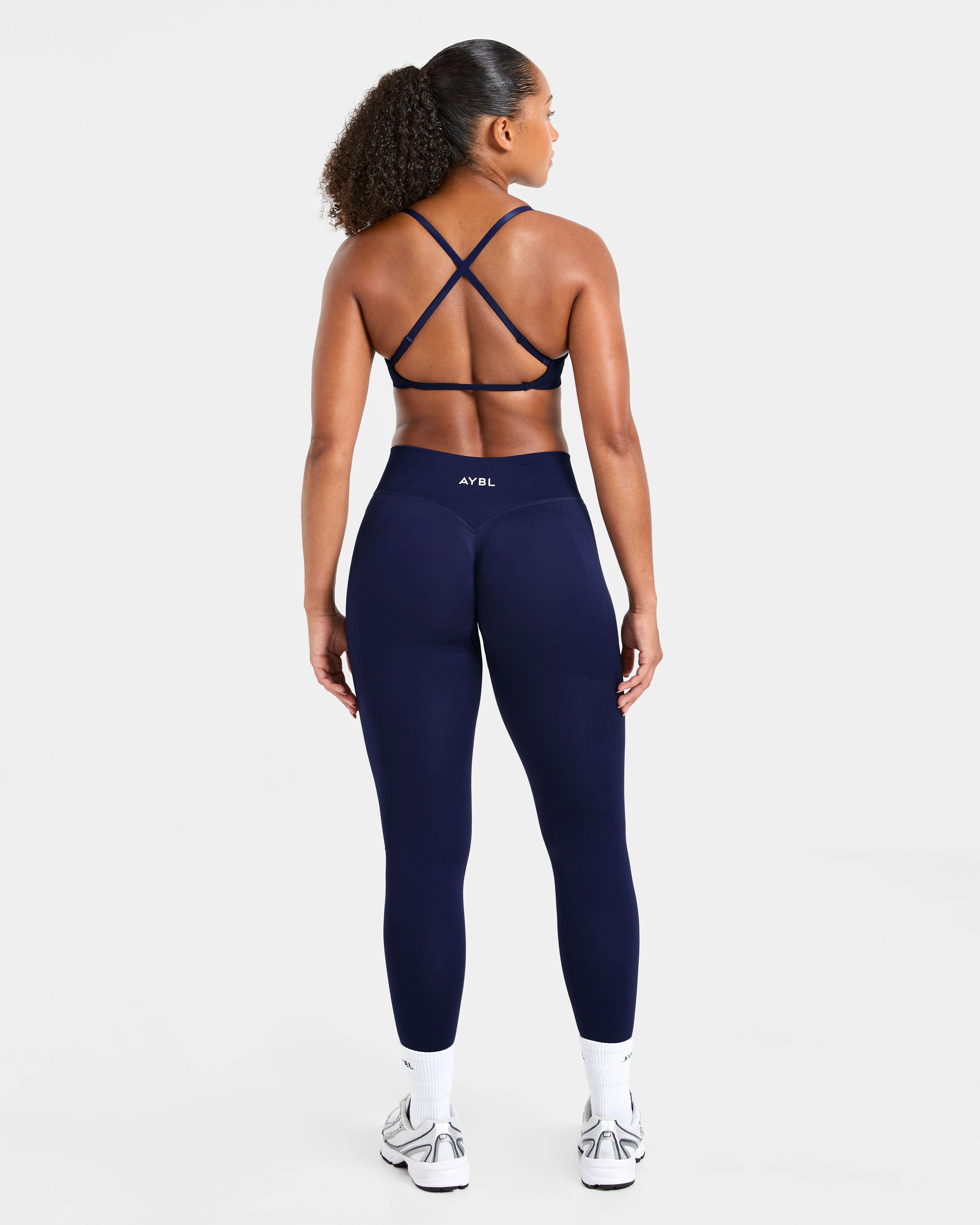 Adapt Seamless Strappy Sports Bra - Deep Navy sold by AYBL product image thumbnail 4