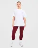 Cardio Club Oversized T Shirt - White/Burgundy sold by AYBL