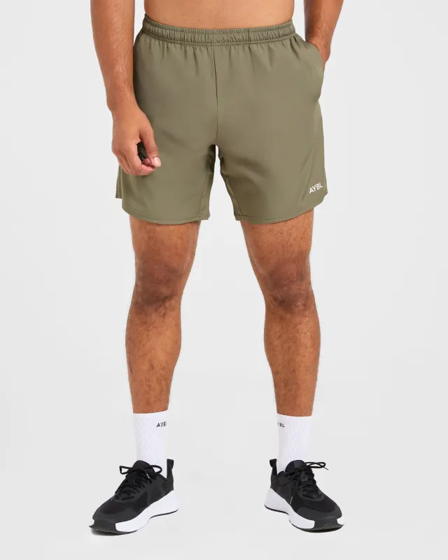 Core 7" Shorts - Deep Olive sold by AYBL