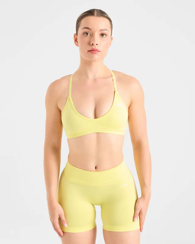 Adapt Seamless Strappy Sports Bra - Spring Yellow sold by AYBL
