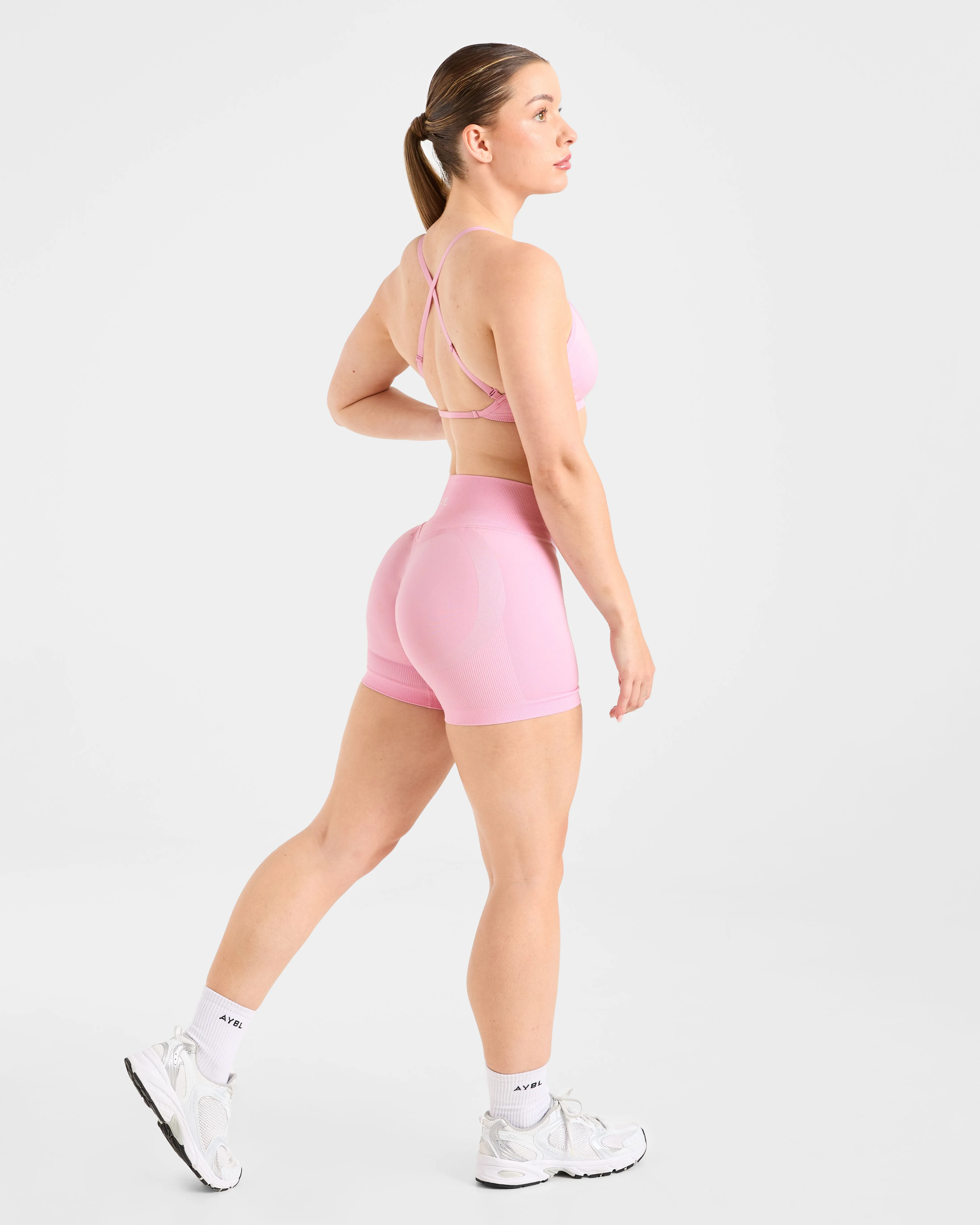 Adapt Seamless Strappy Sports Bra - Spring Pink sold by AYBL product image thumbnail 4