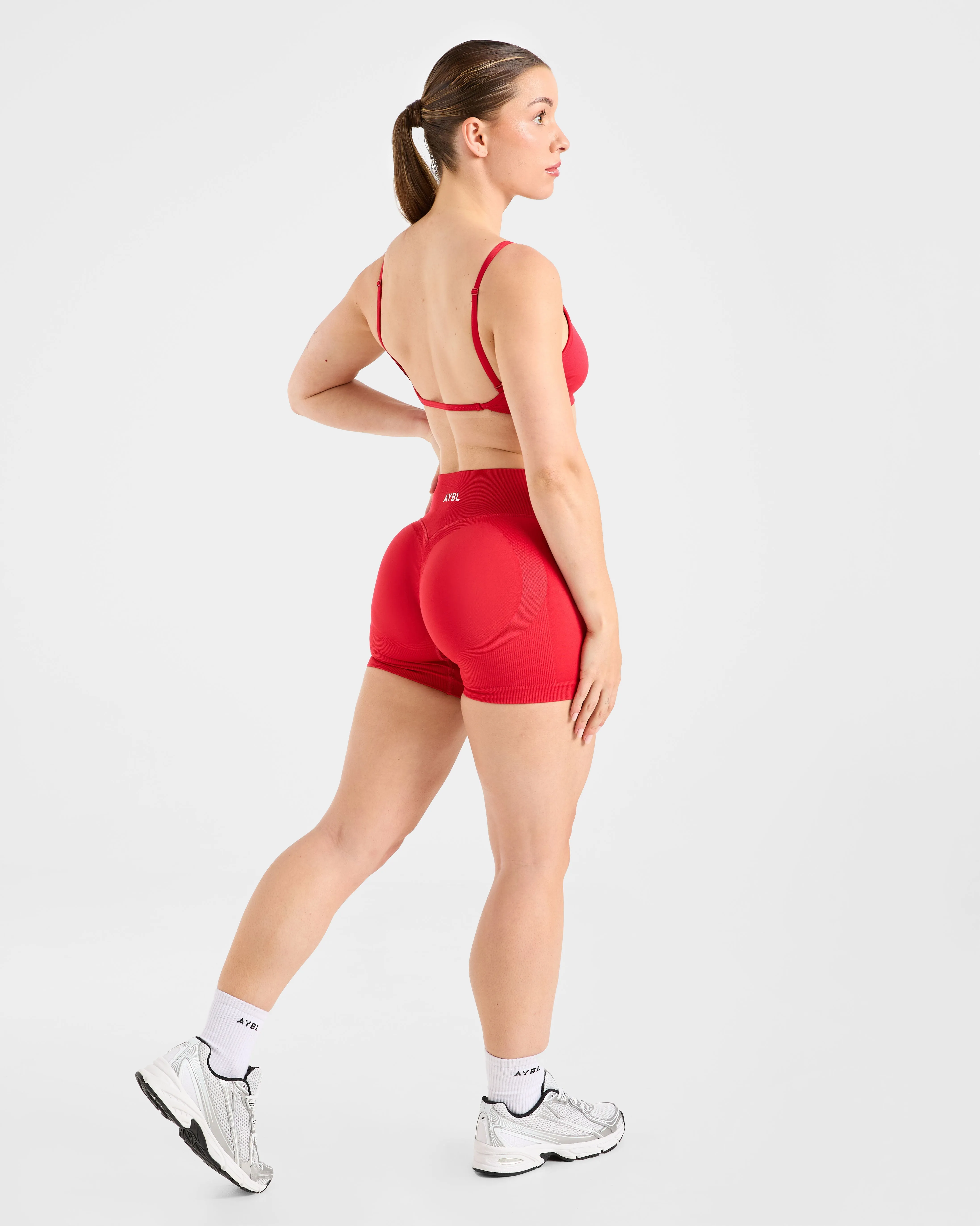 Adapt Seamless Strappy Sports Bra - Salsa Red sold by AYBL product image thumbnail 4