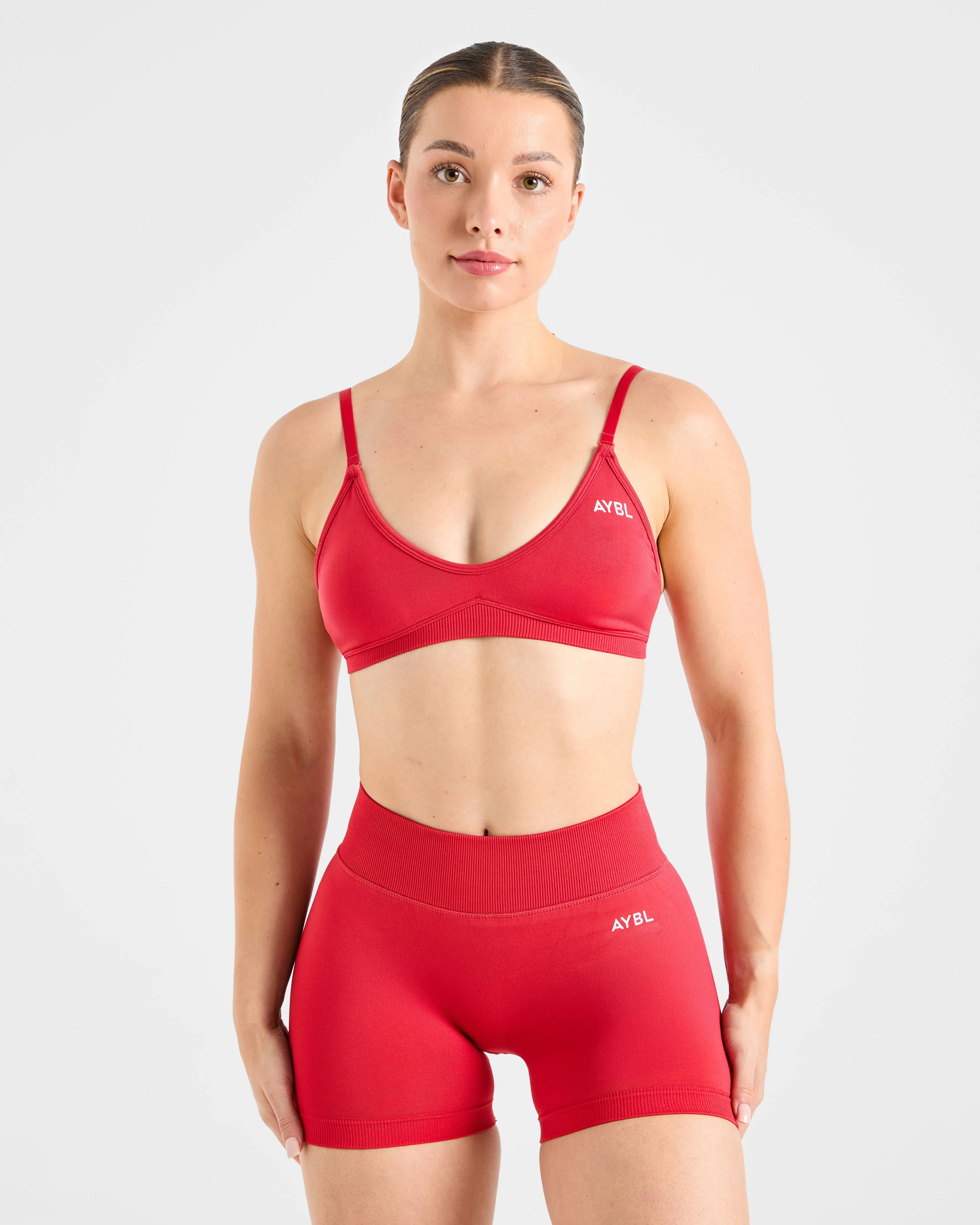 Adapt Seamless Strappy Sports Bra - Salsa Red sold by AYBL
