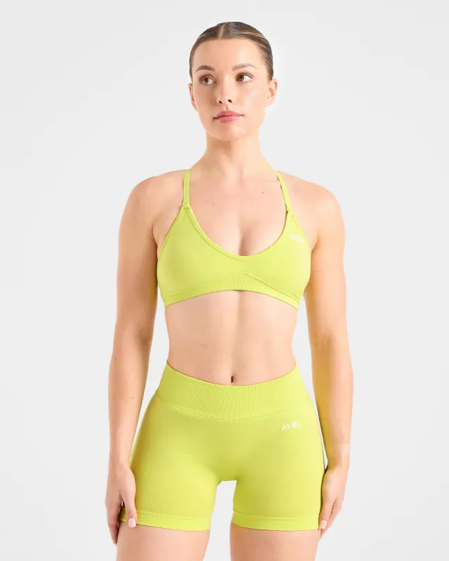 Adapt Seamless Strappy Sports Bra - Lime Green sold by AYBL