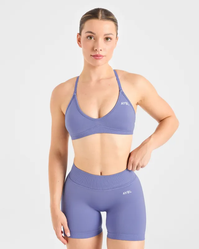 Adapt Seamless Strappy Sports Bra - Iris Blue sold by AYBL