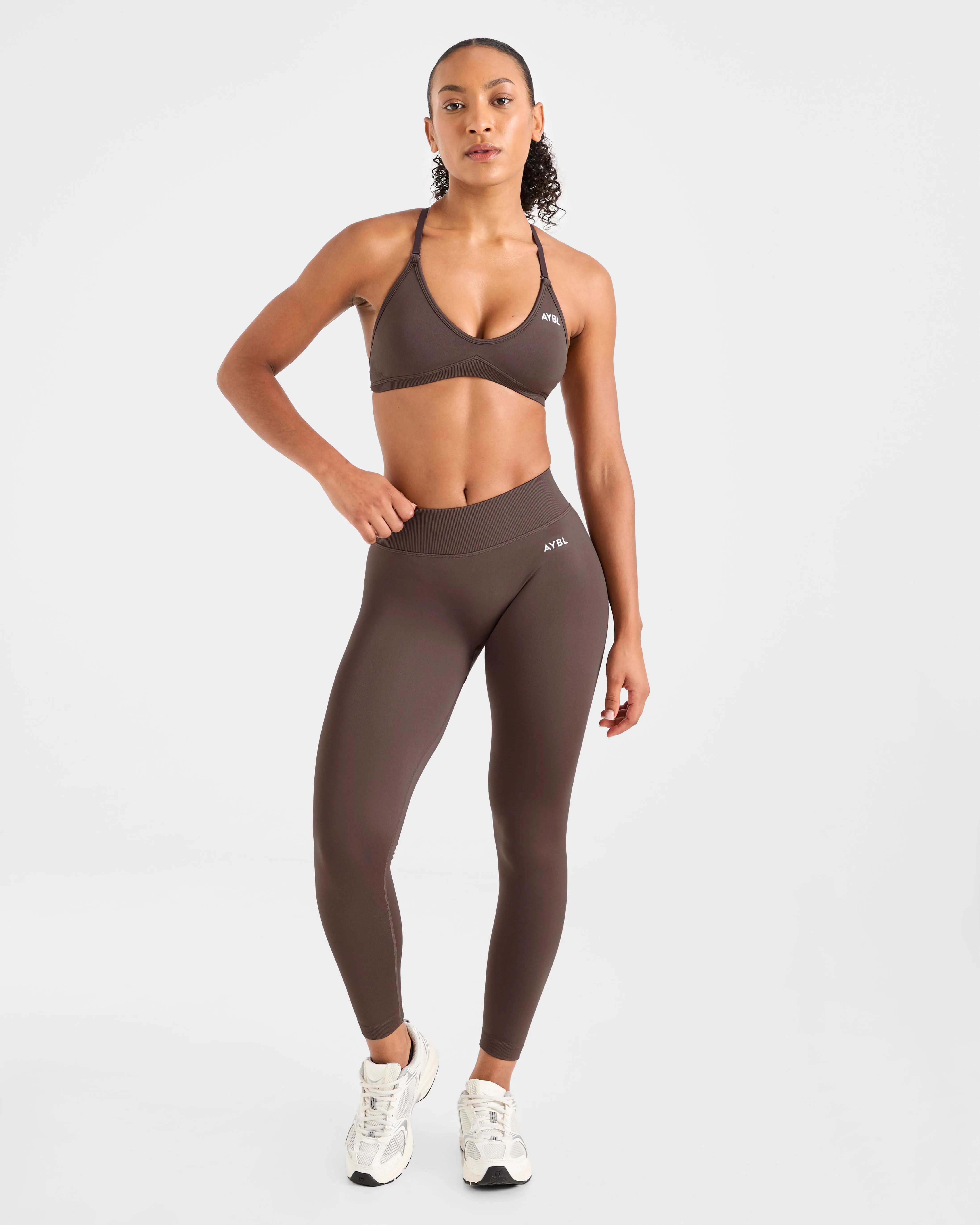 Adapt Seamless Strappy Sports Bra - Brown sold by AYBL product image thumbnail 3