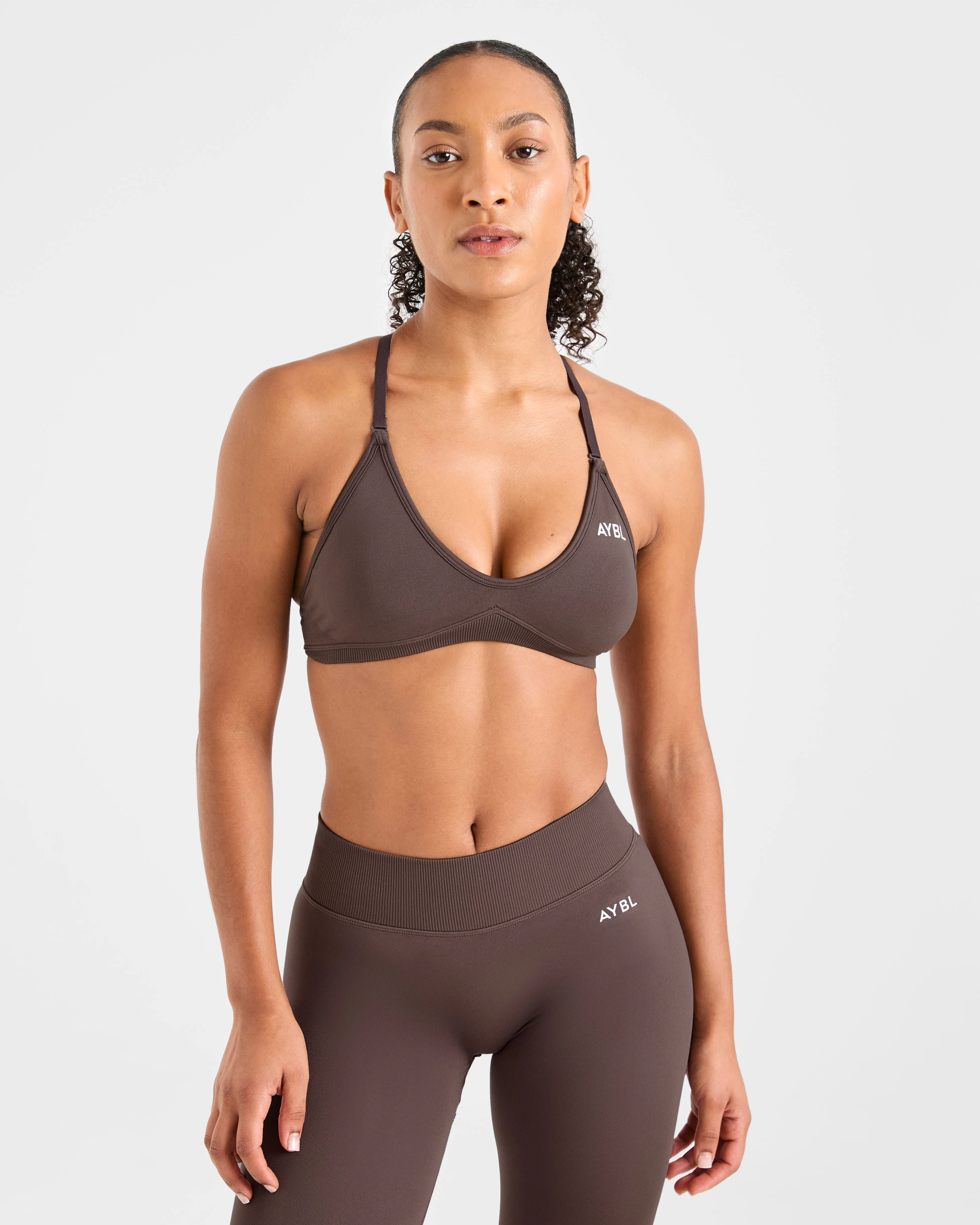 Adapt Seamless Strappy Sports Bra - Brown sold by AYBL