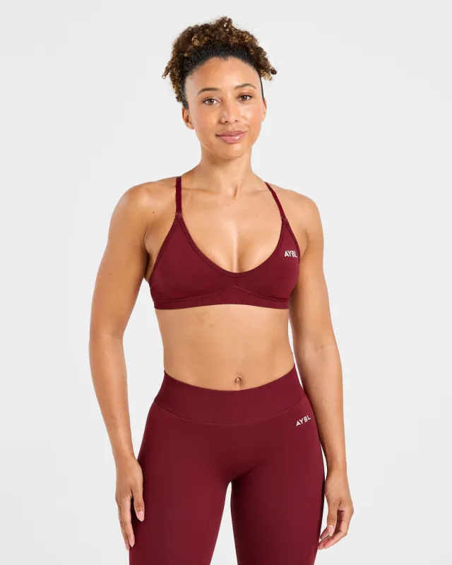 Adapt Seamless Strappy Sports Bra - Autumn Red sold by AYBL
