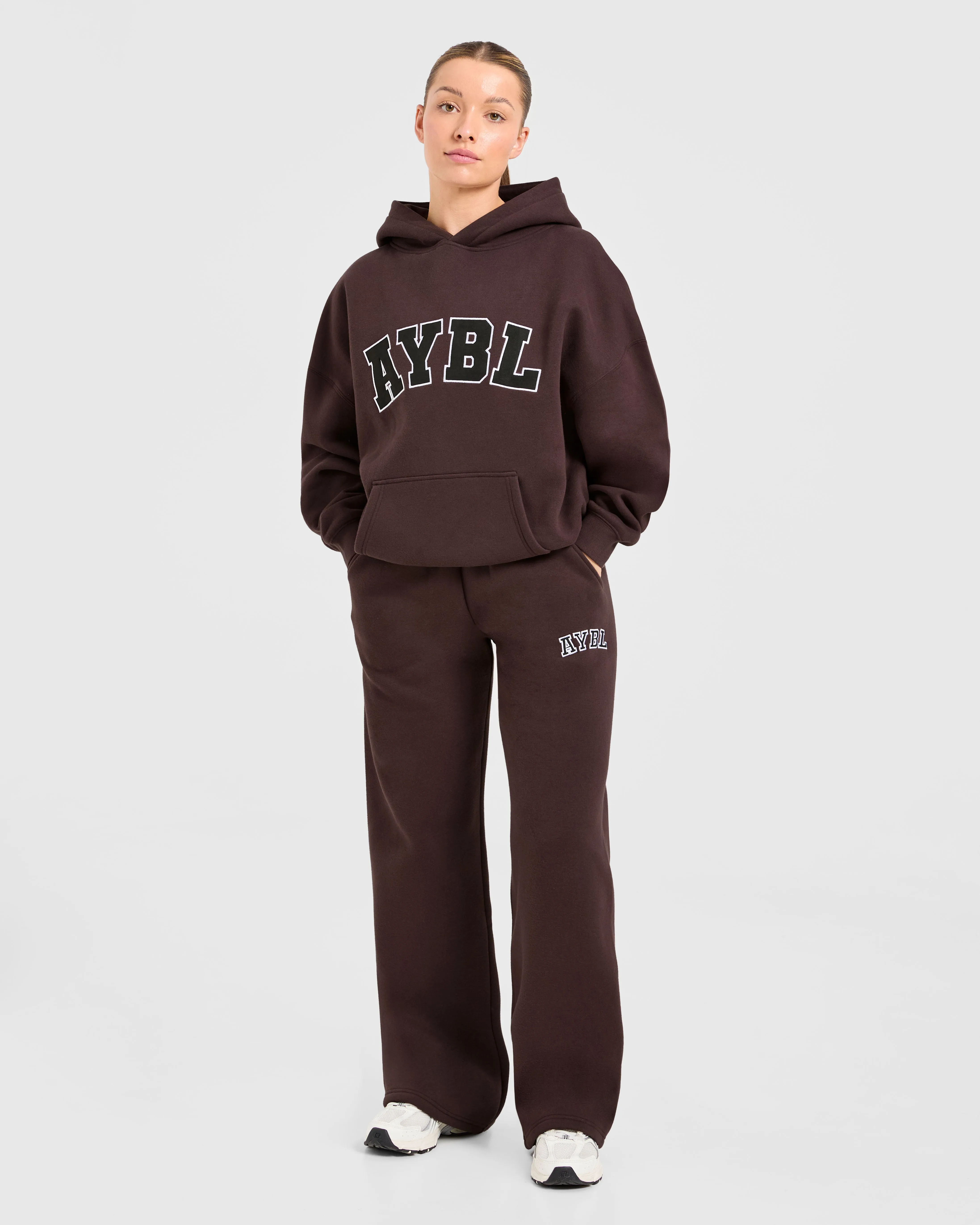 Varsity 2.0 Oversized Straight Leg Joggers - Cocoa Brown sold by AYBL product image thumbnail 3