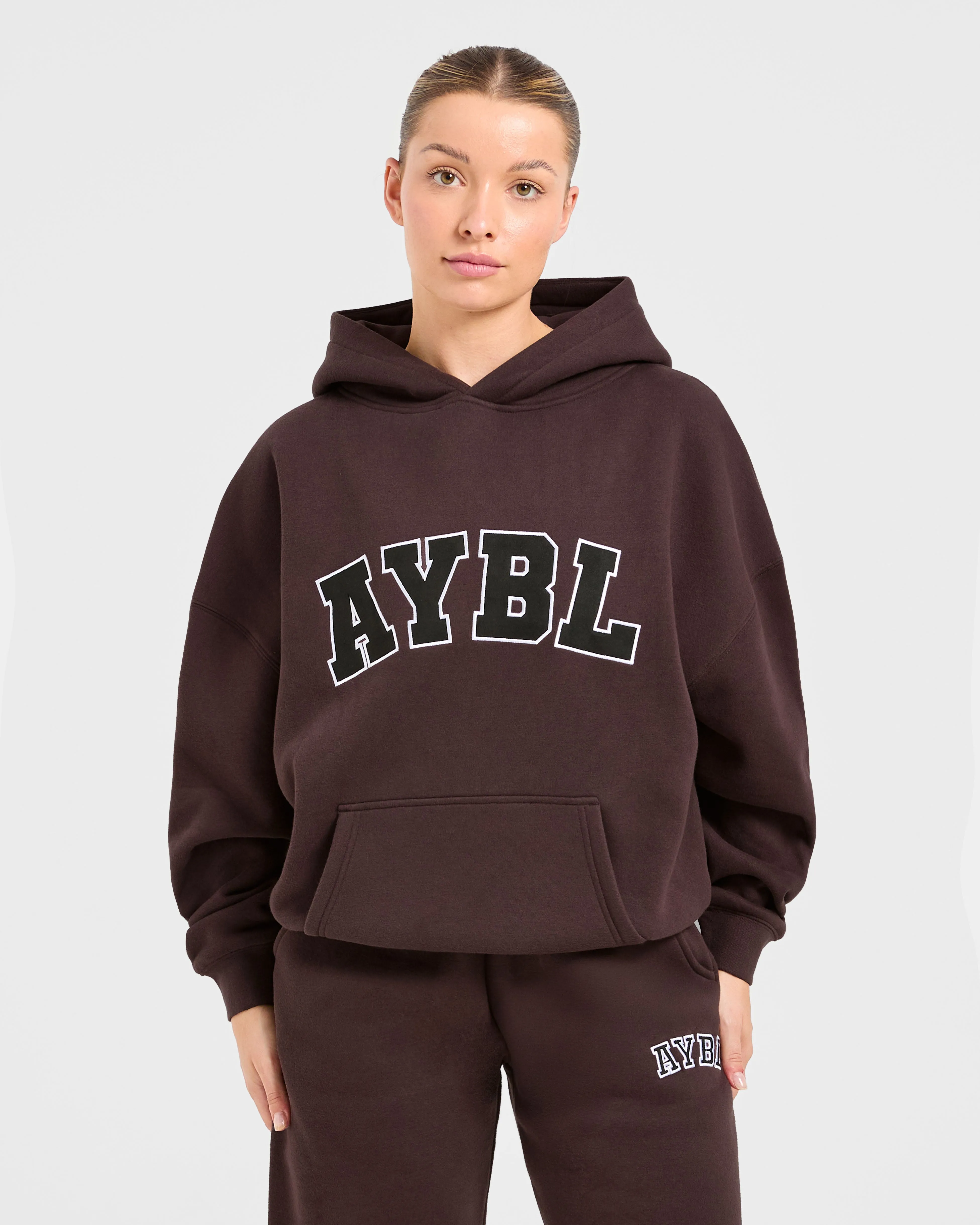 Varsity 2.0 Oversized Hoodie - Cocoa Brown sold by AYBL