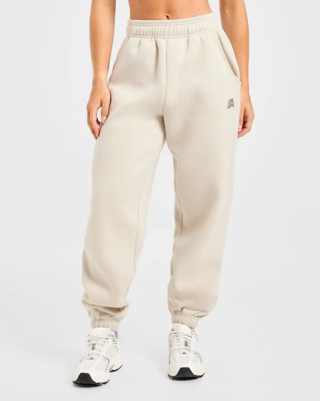 Retro Athletics Oversized Joggers - Sand sold by AYBL