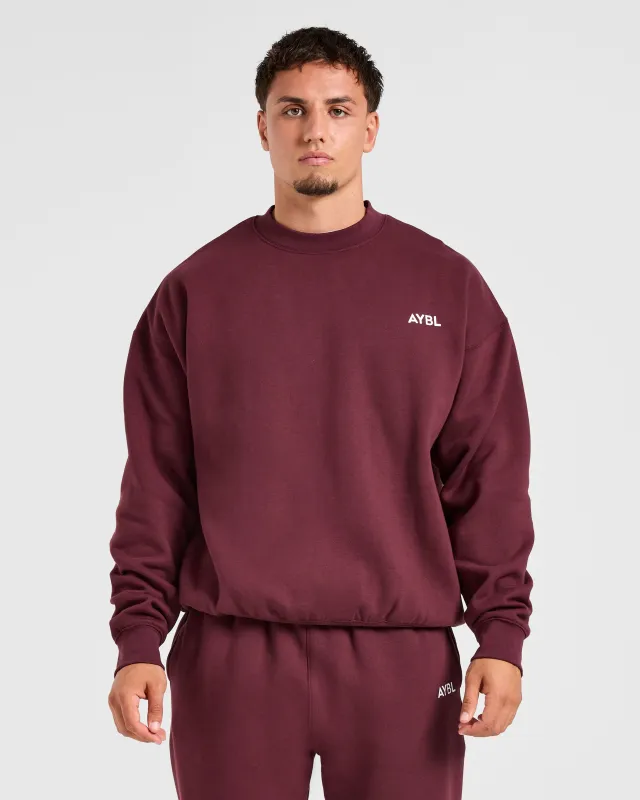 Essential Oversized Sweater - Burgundy Red sold by AYBL