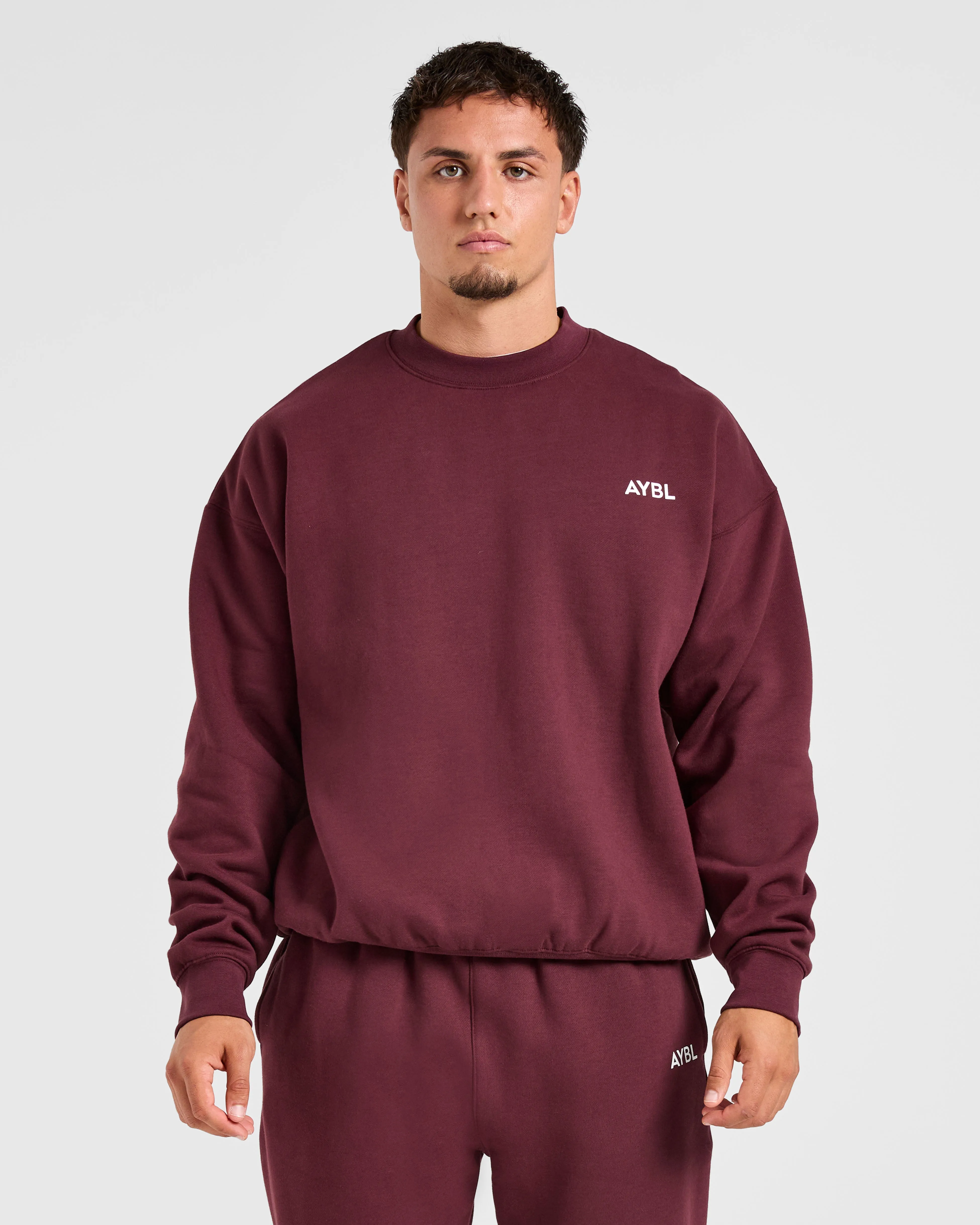 Essential Oversized Sweater - Burgundy Red sold by AYBL