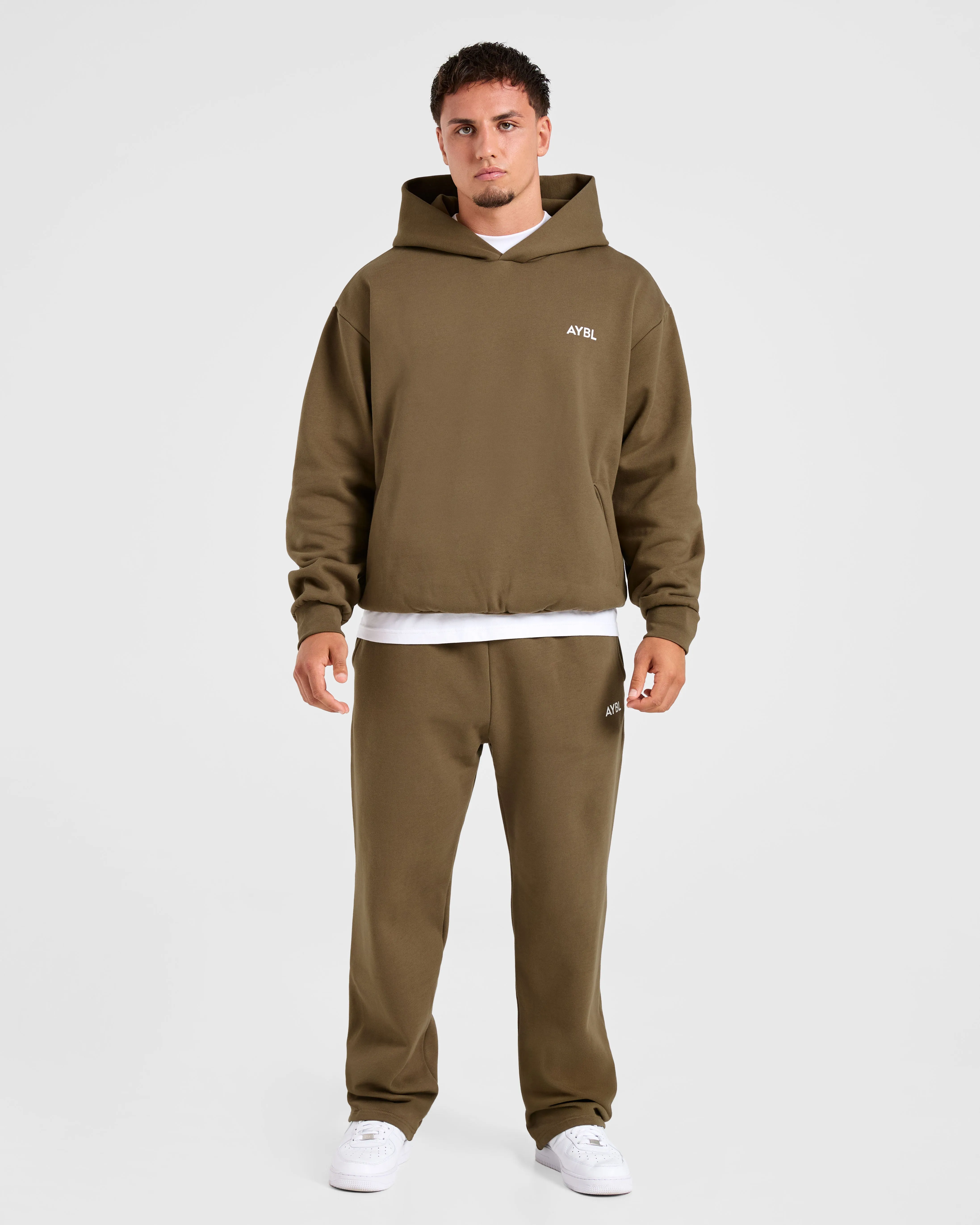 Essential Oversized Straight Leg Joggers- Olive Green sold by AYBL product image thumbnail 3