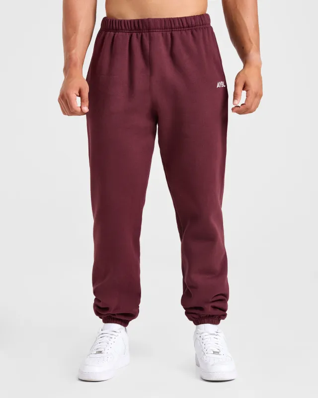 Essential Oversized Joggers- Burgundy Red sold by AYBL