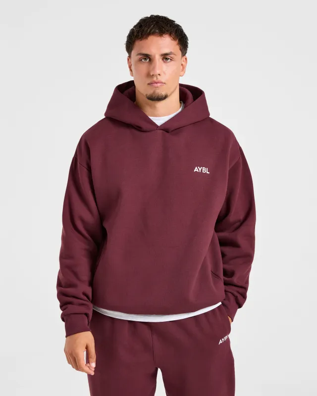 Essential Oversized Hoodie - Burgundy Red sold by AYBL