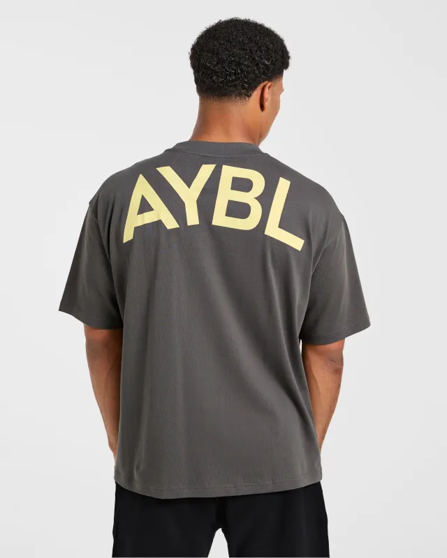 Essential Oversized T Shirt - Charcoal/Butter sold by AYBL