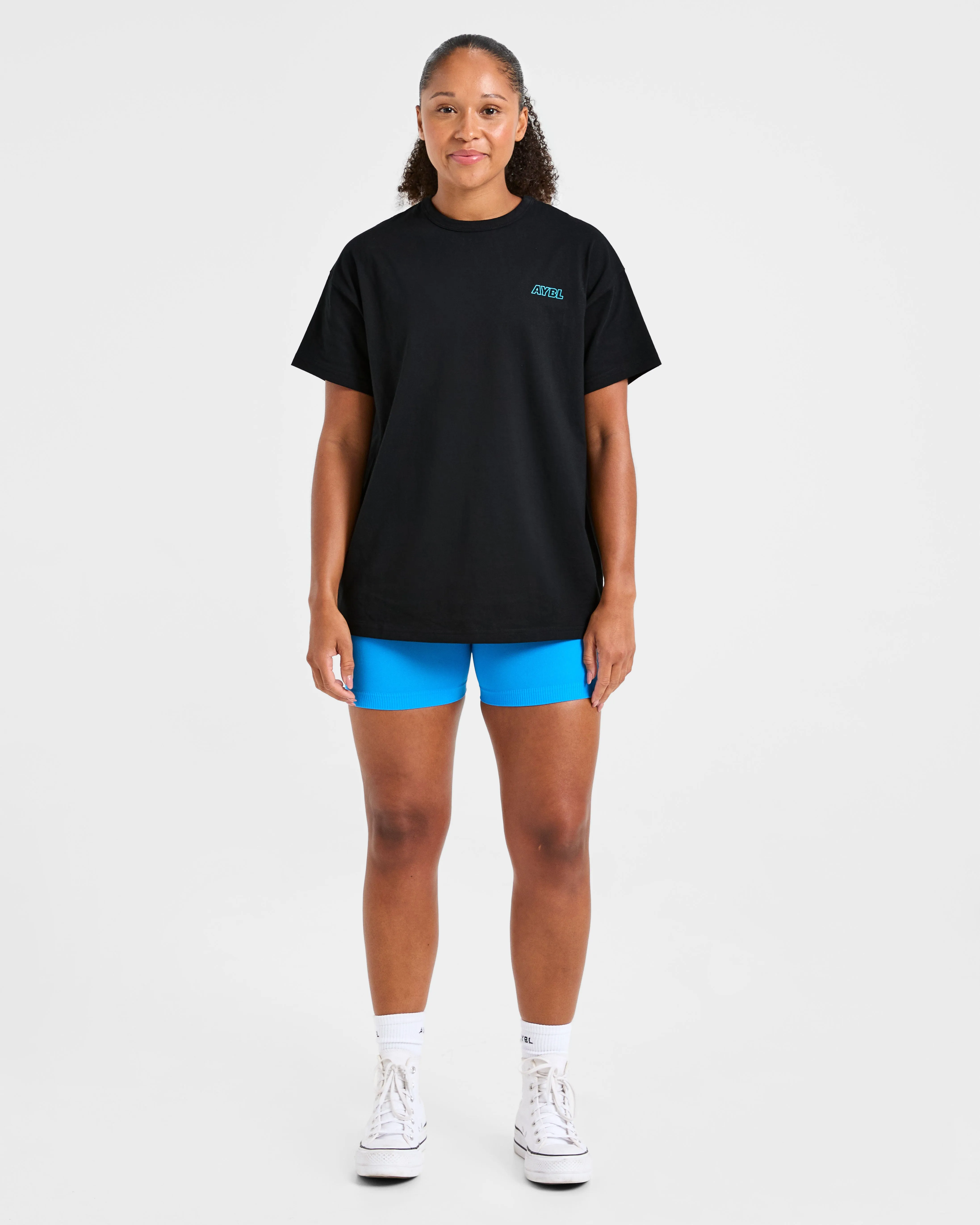 Strength Starts Here Oversized T Shirt - Black/Blue sold by AYBL product image thumbnail 3