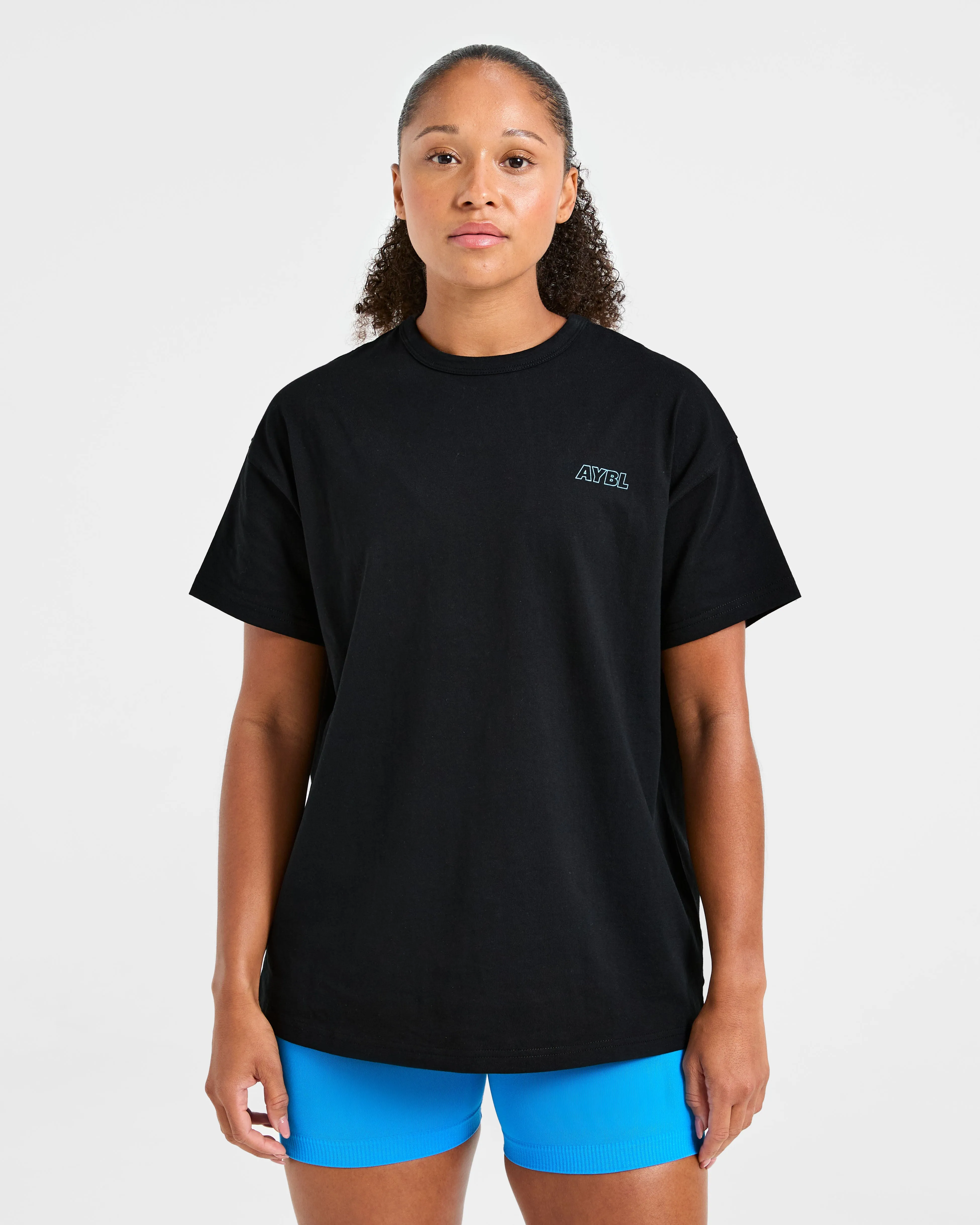 Strength Starts Here Oversized T Shirt - Black/Blue sold by AYBL product image thumbnail 2