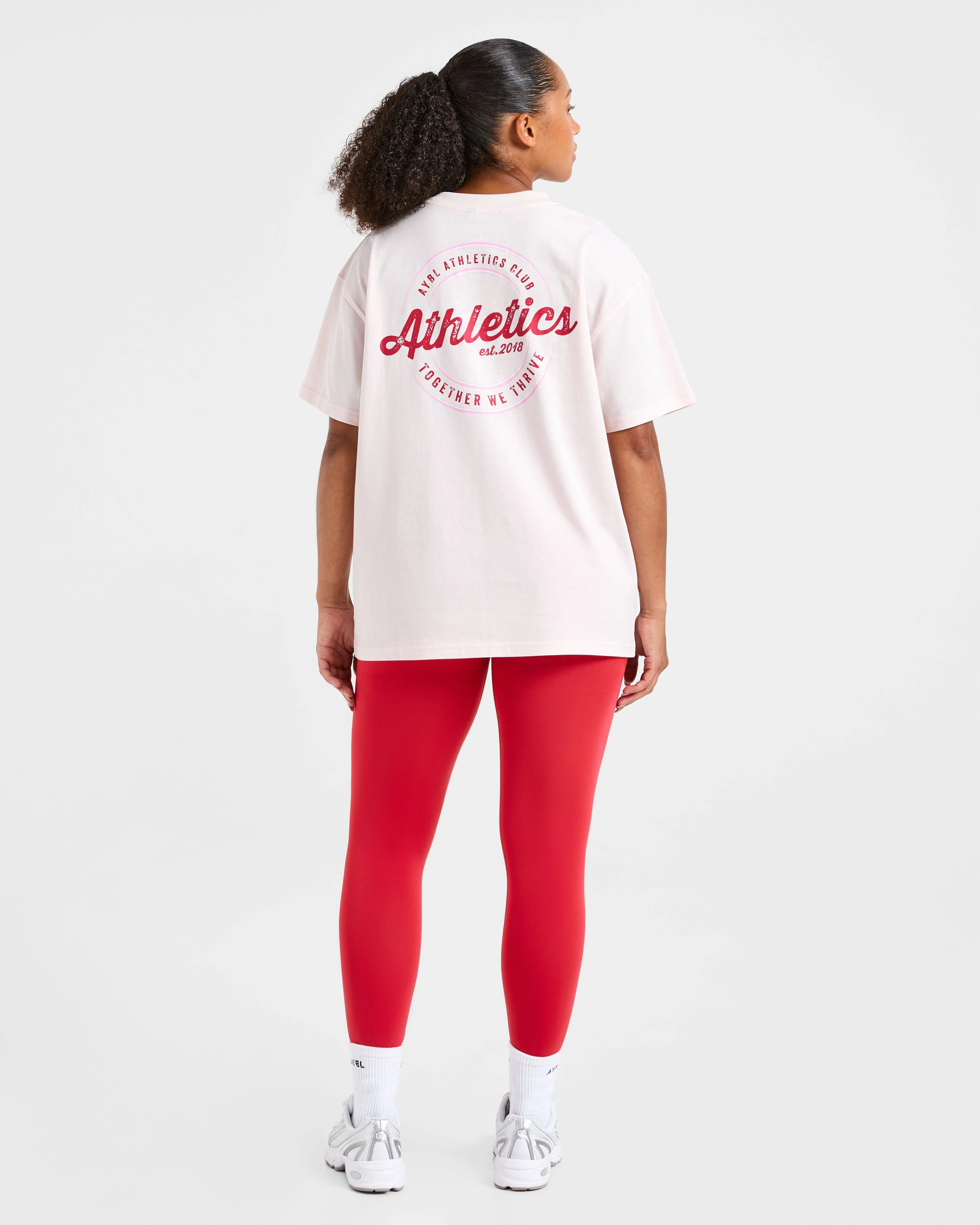 Retro Athletics Club Oversized T Shirt - Pink sold by AYBL product image thumbnail 4