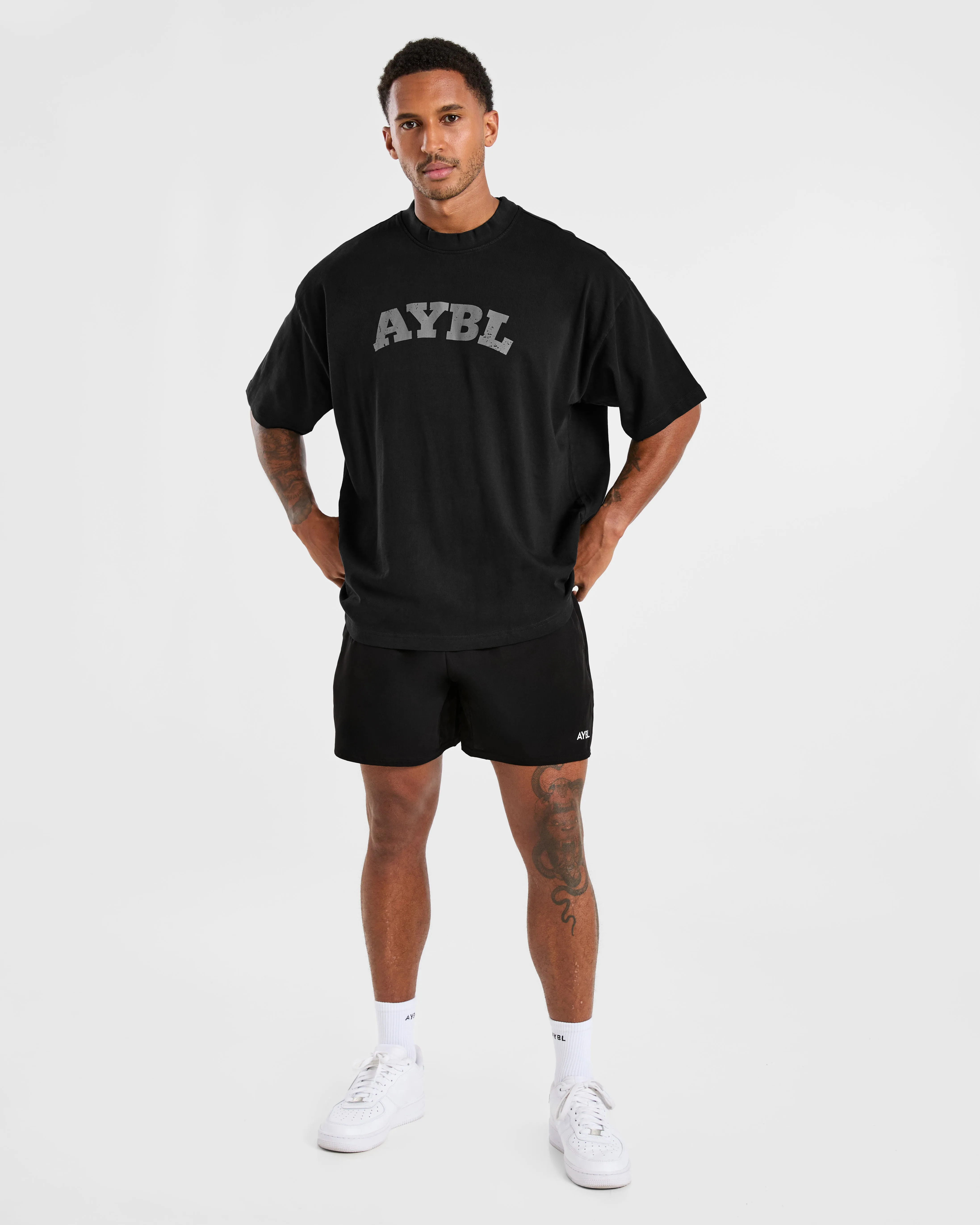 Elite Oversized T Shirt- Black/Charcoal sold by AYBL product image thumbnail 3