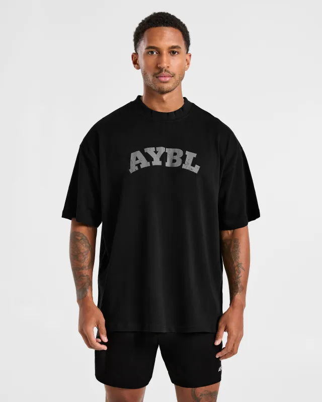 Elite Oversized T Shirt- Black/Charcoal sold by AYBL