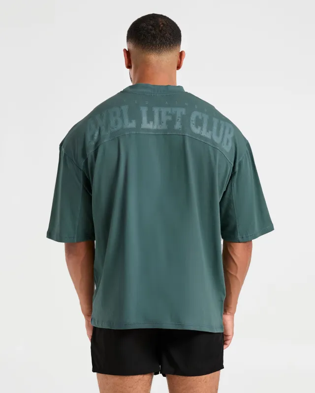 Lift Club Distressed Oversized T Shirt - Washed Teal sold by AYBL