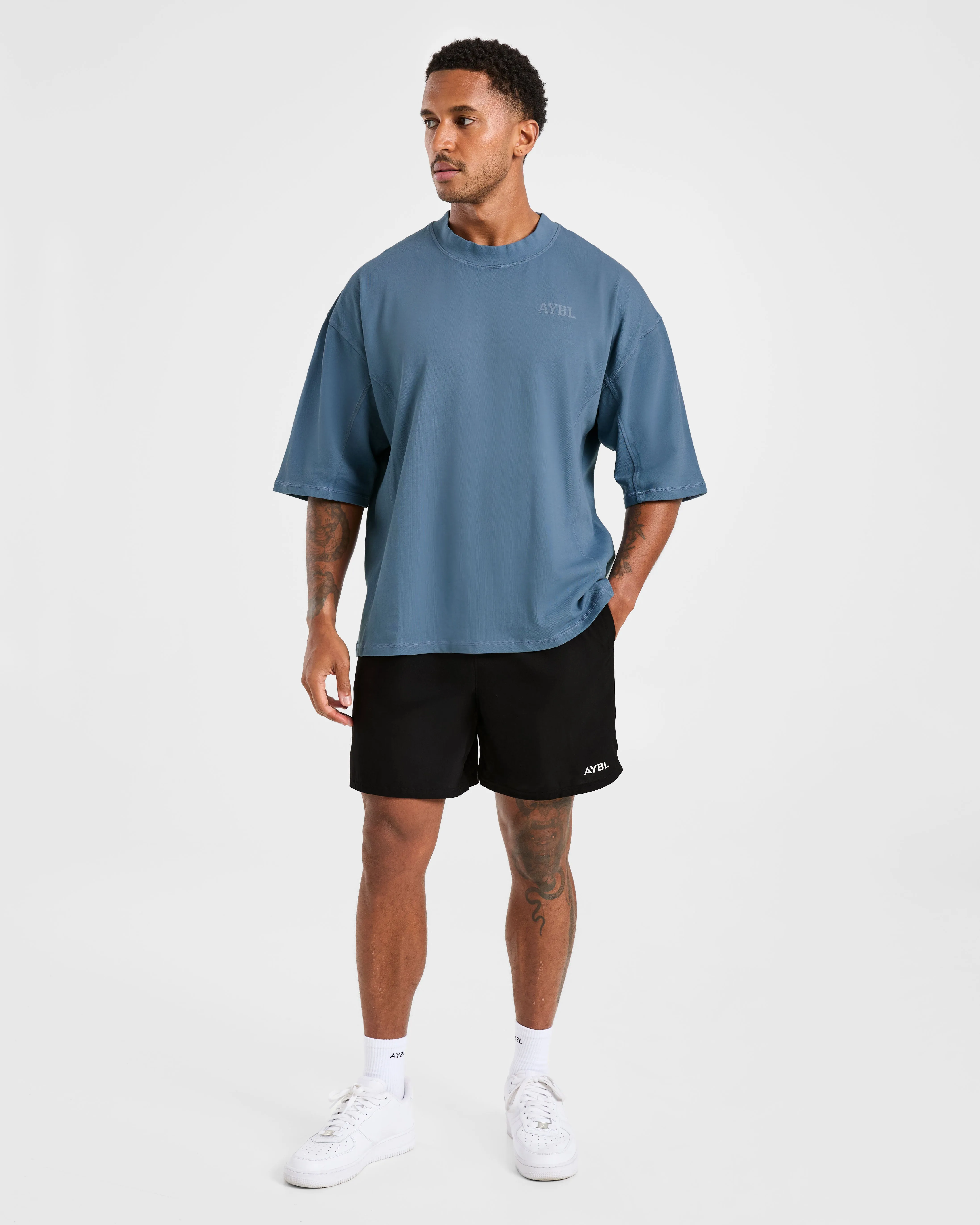 Lift Club Distressed Oversized T Shirt - Washed Indigo sold by AYBL product image thumbnail 3