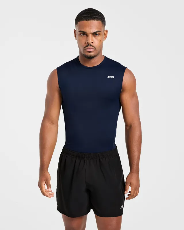 Compression Tank - Navy sold by AYBL