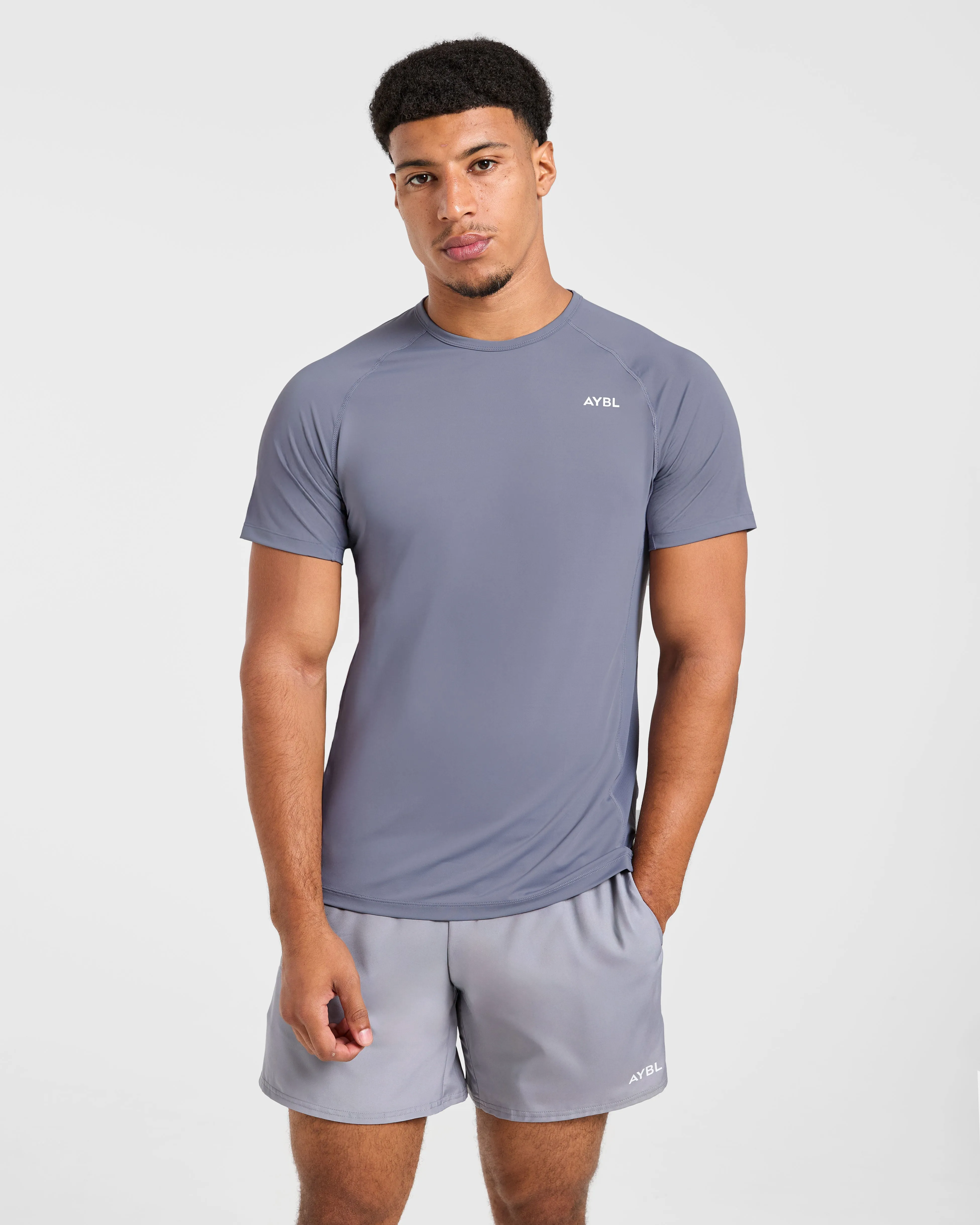Compression Relaxed T Shirt - Slate Grey sold by AYBL