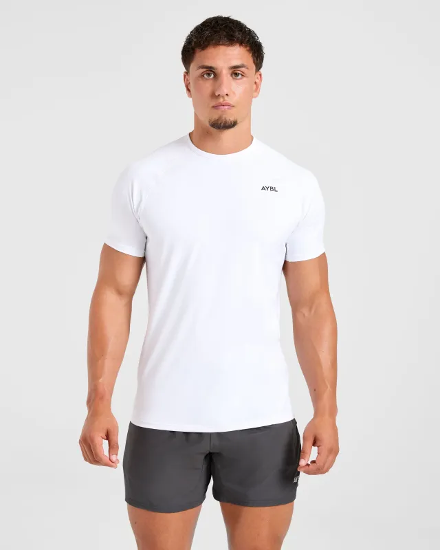 Compression Relaxed T Shirt - White sold by AYBL