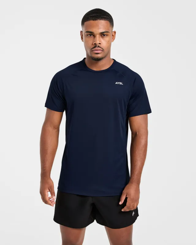 Compression Relaxed T Shirt - Navy sold by AYBL