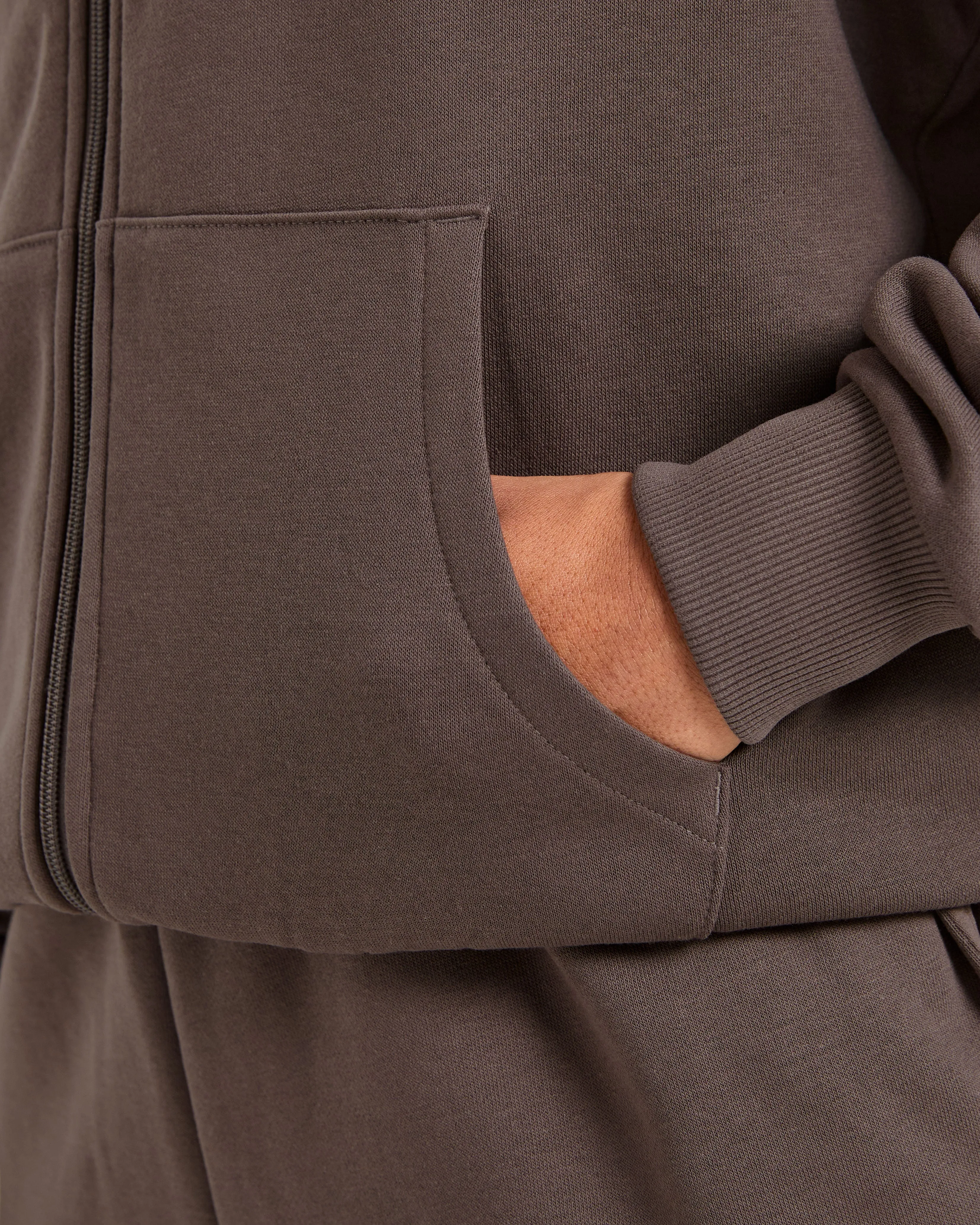 Lifestyle Oversized Zip Up Hoodie - Umber Brown sold by AYBL product image thumbnail 5